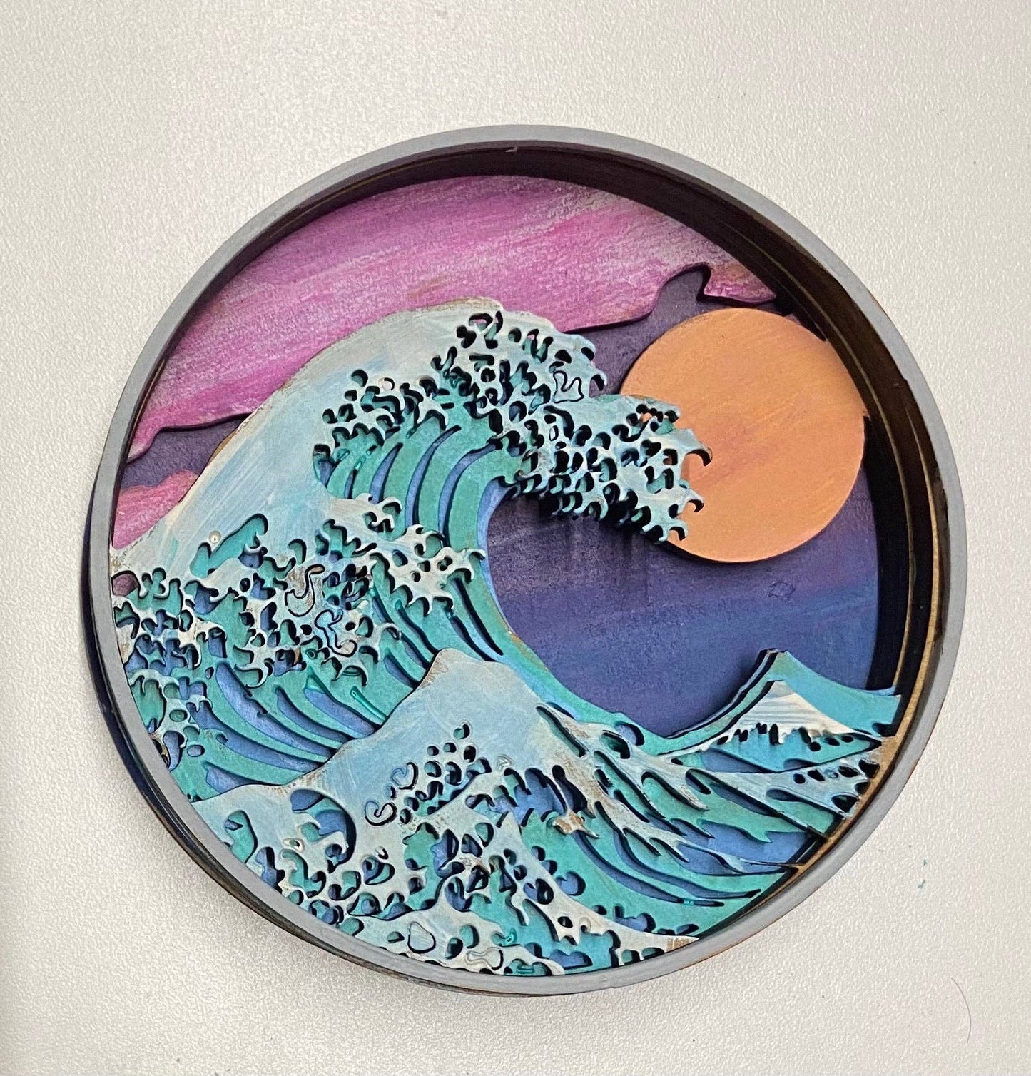 Wave Shadow Box (DIY Acrylic Painting Kit)