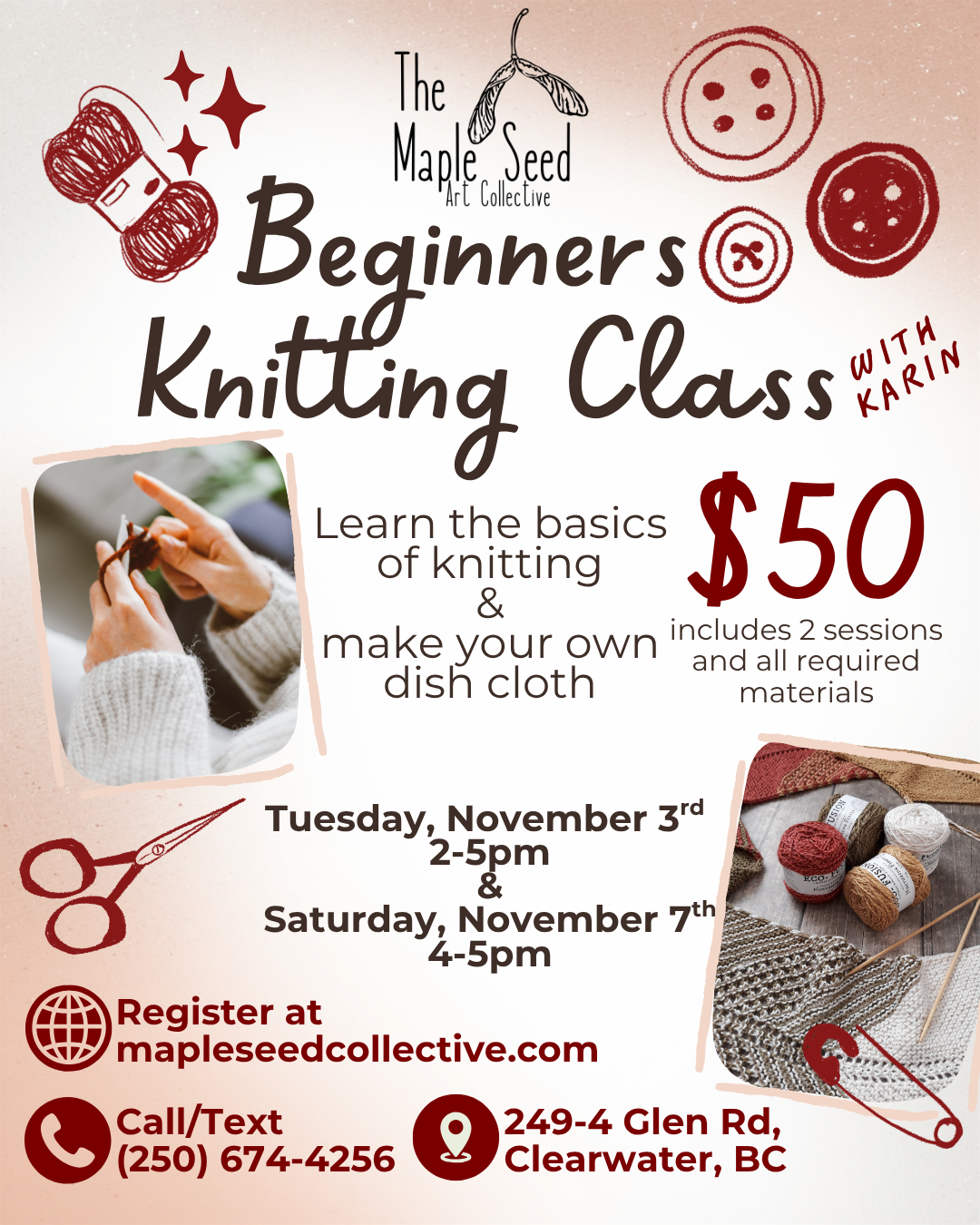 Beginners Knitting Class