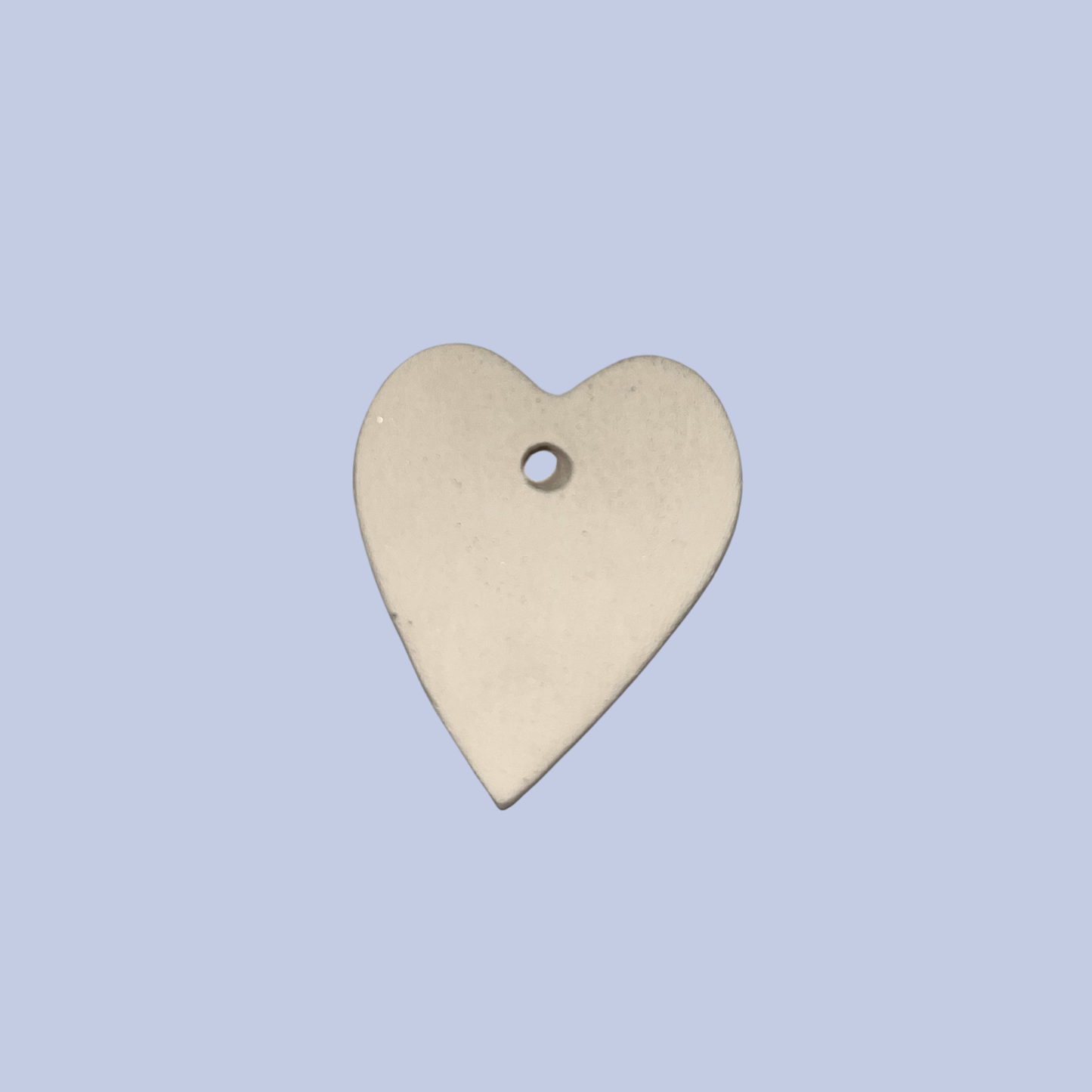1" Heart Pendant Ceramic Bisque