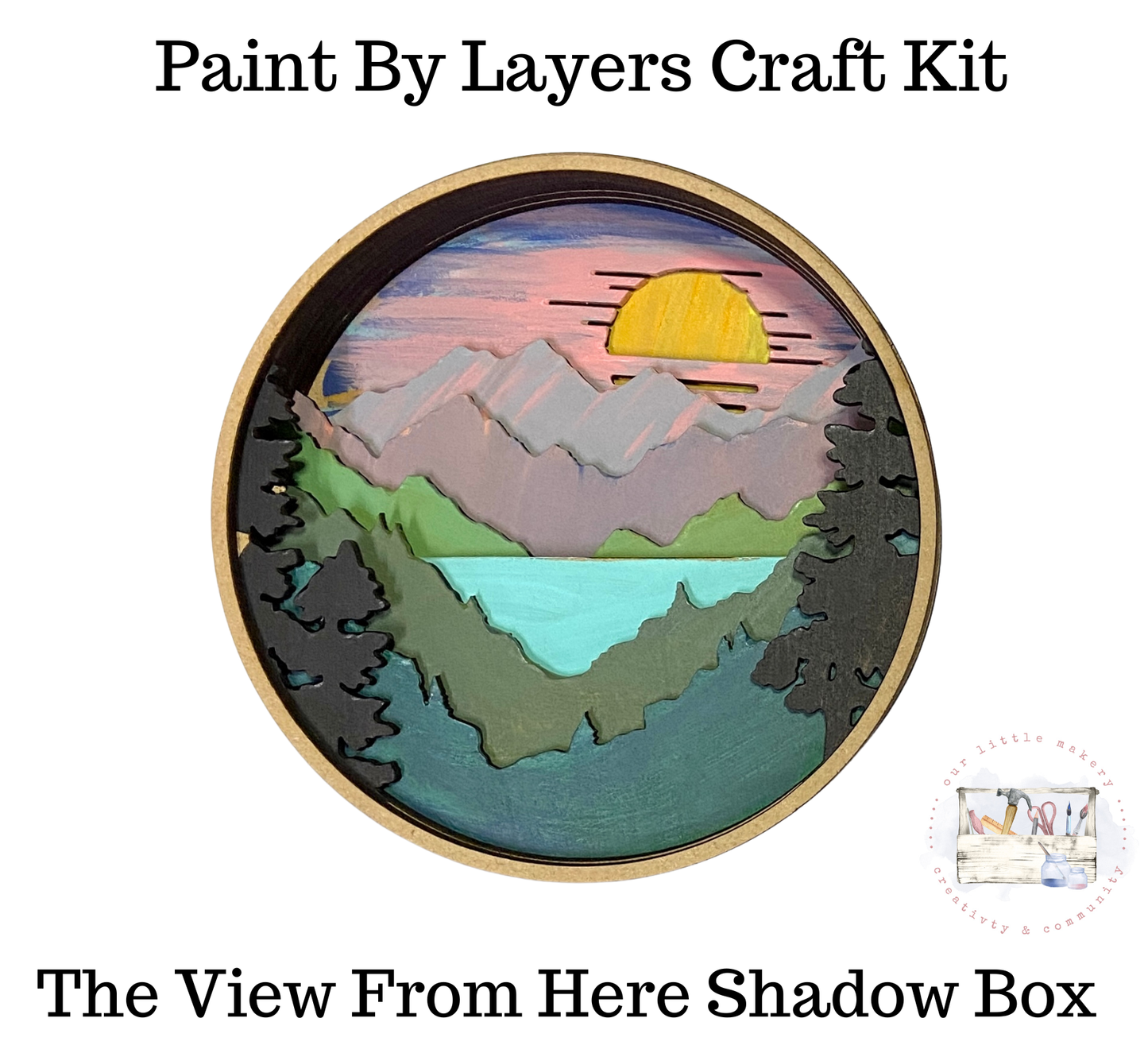 The View From Here Shadow Box (DIY Acrylic Painting Kit)