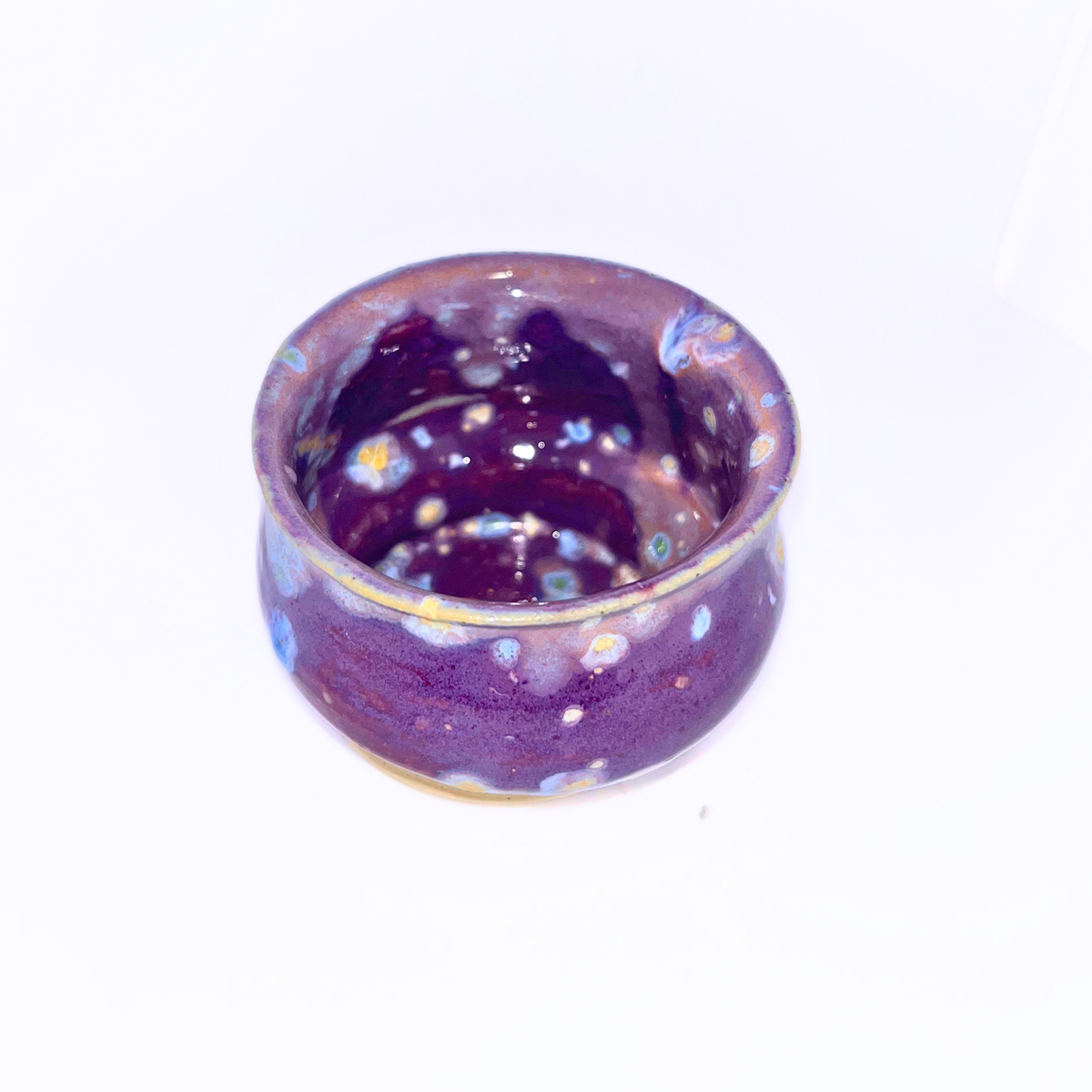 3" Pottery Cup - Dark Purple Speckle