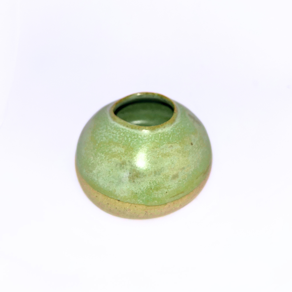 3" Pottery Vase - Green