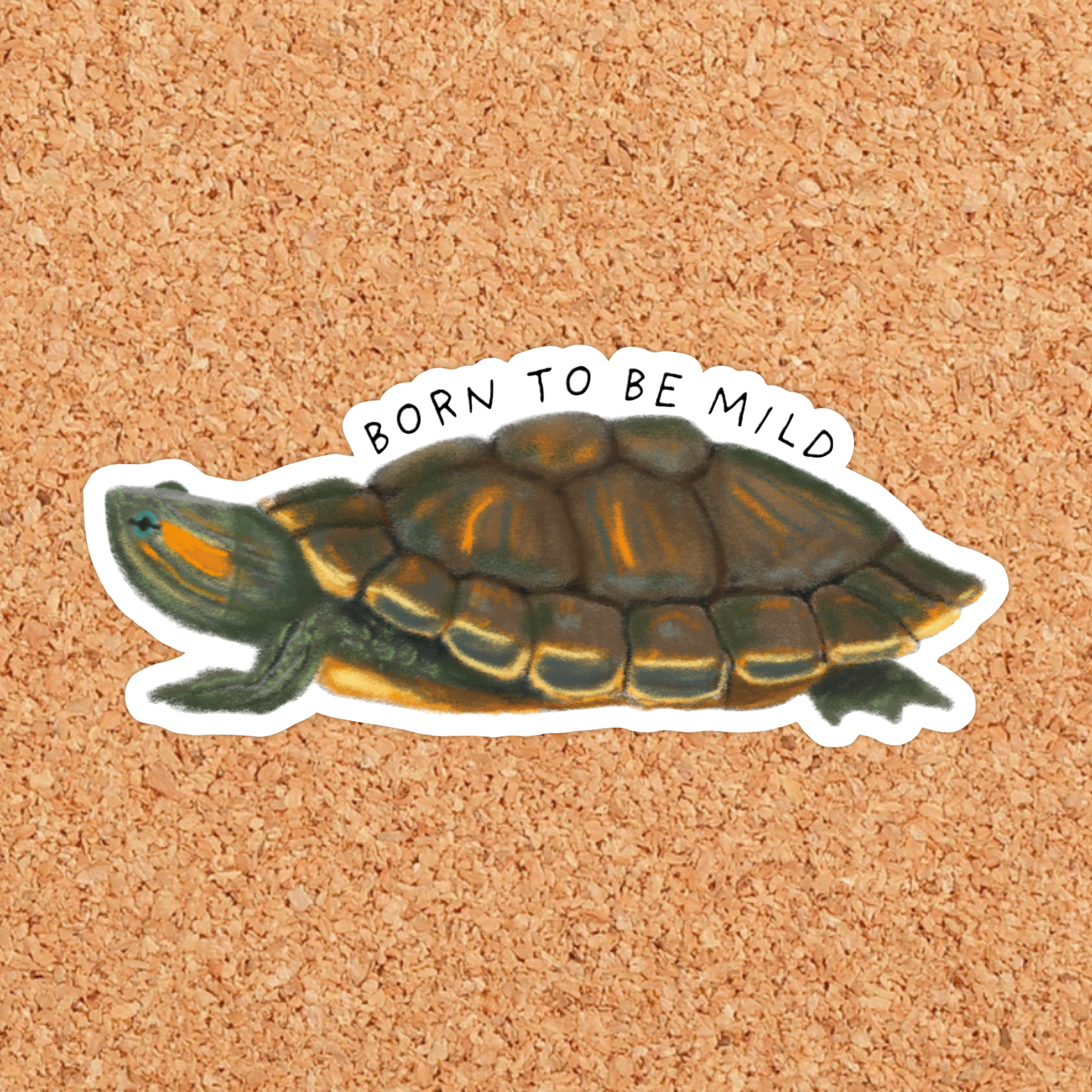 Born to be Mild Turtle Vinyl Sticker