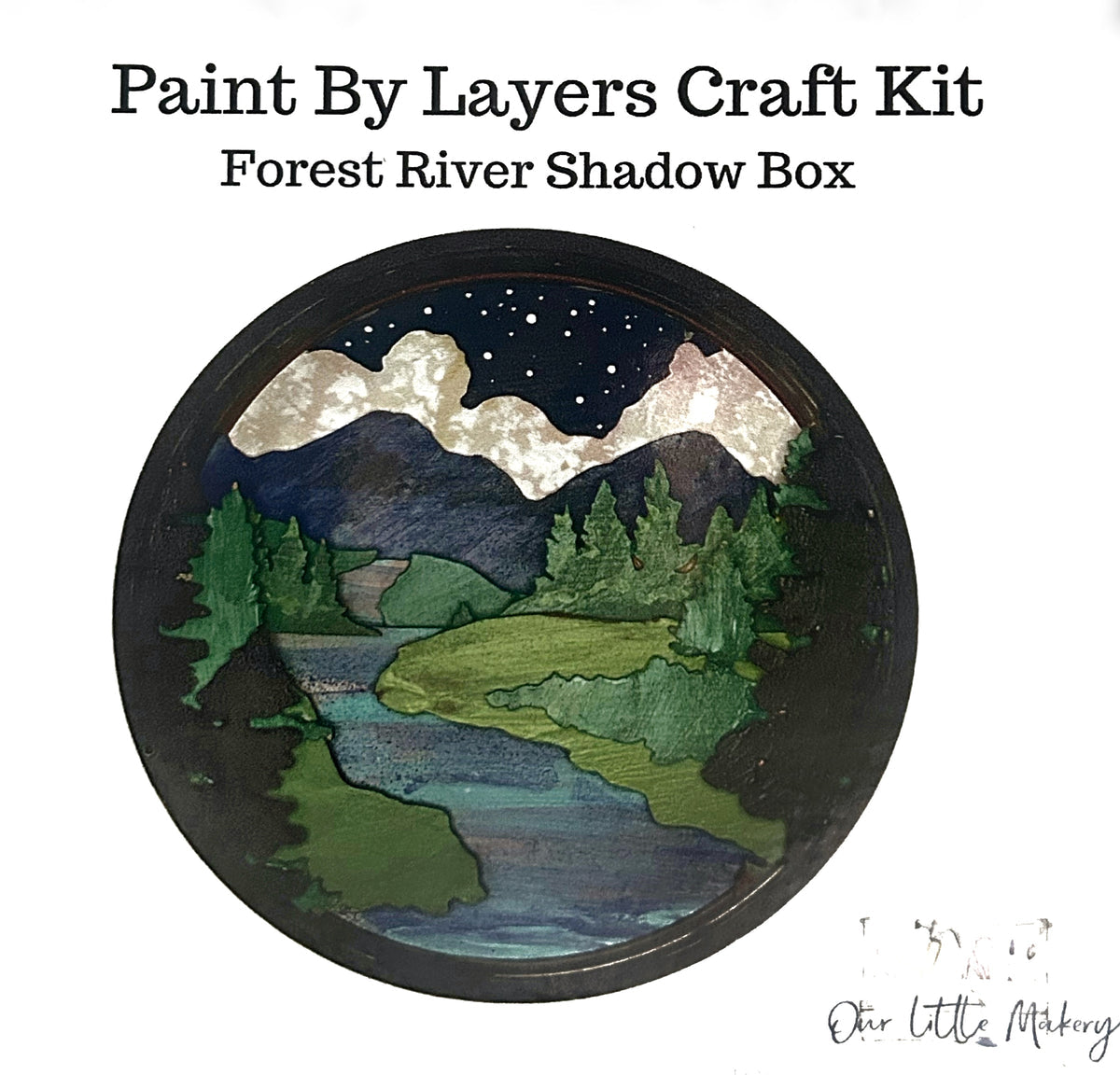 Forest River Shadow Box (DIY Acrylic Painting Kit)