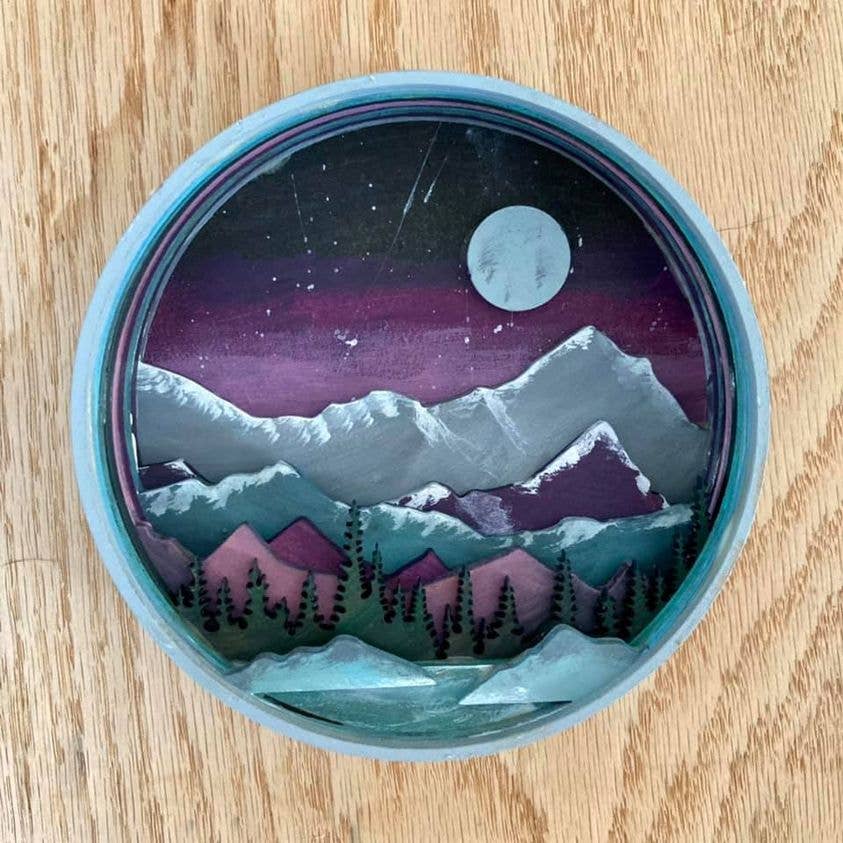 Rocky Mountain Shadow Box (DIY Acrylic Painting Kit)