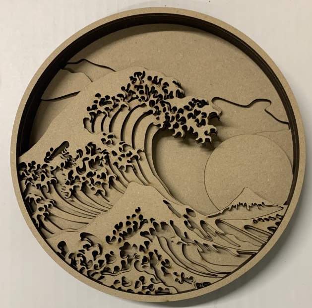 Wave Shadow Box (DIY Acrylic Painting Kit)