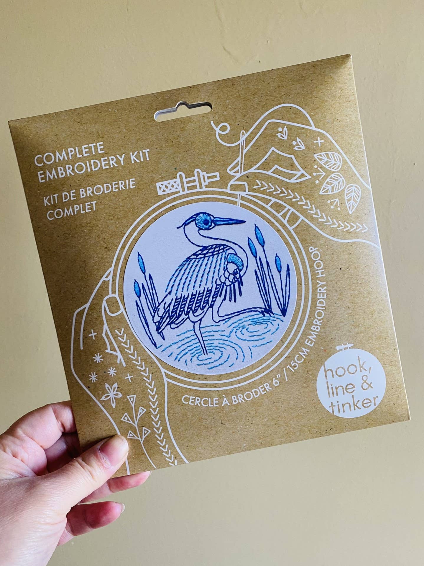 Blue Heron Embroidery Kit