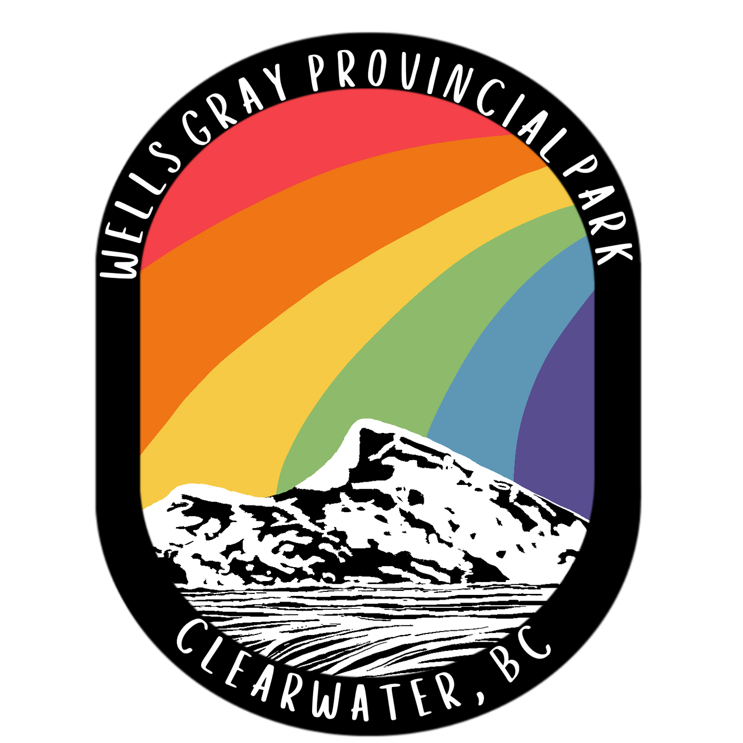 Raft Peak Rainbow Sticker