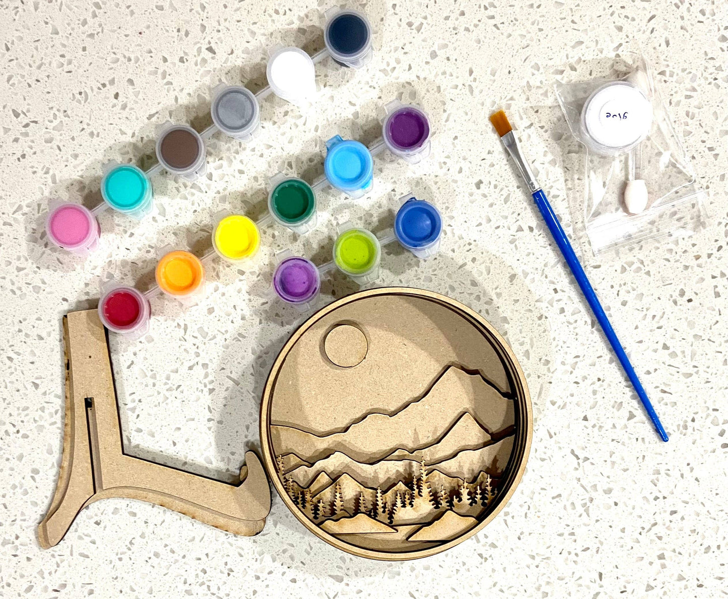 Rocky Mountain Shadow Box (DIY Acrylic Painting Kit)