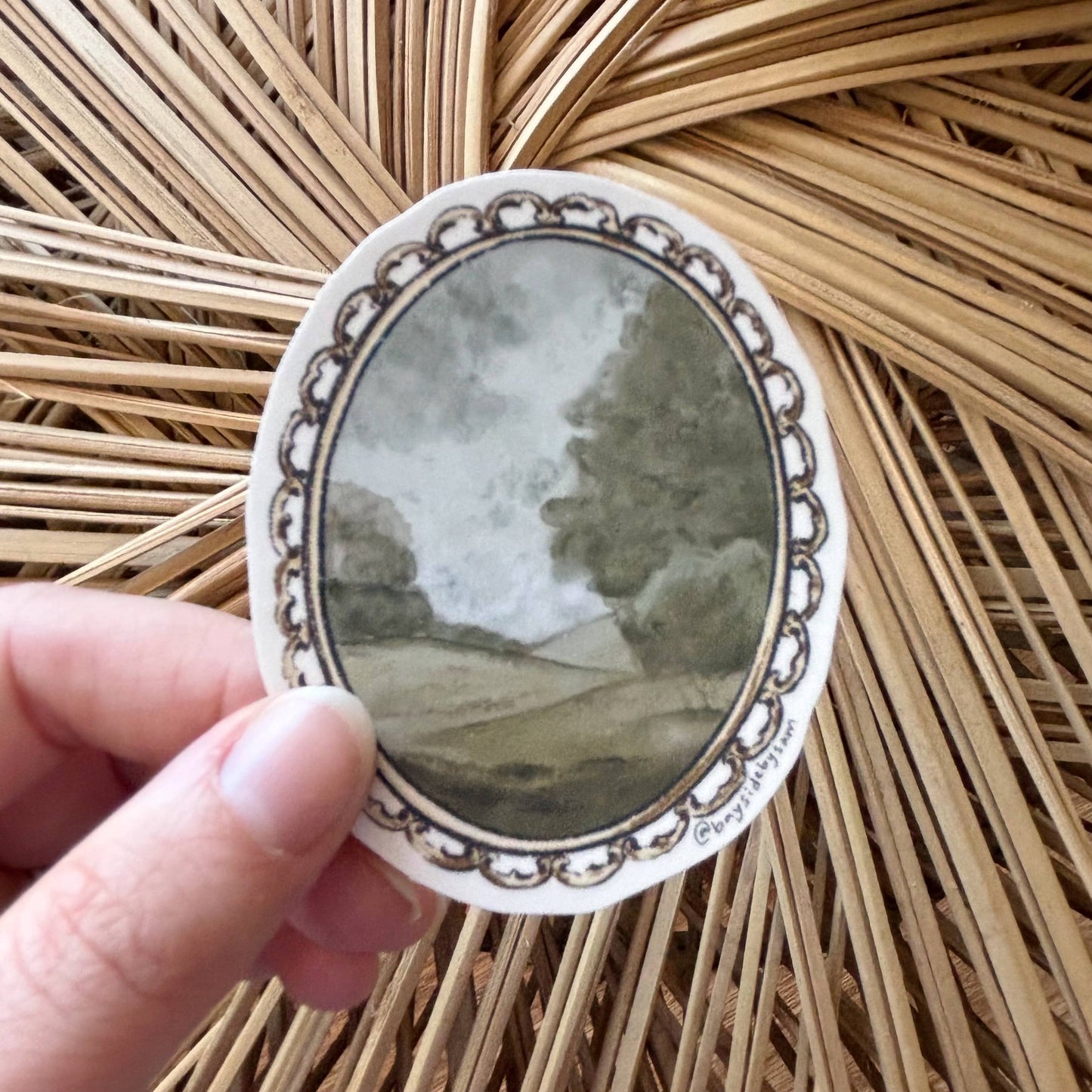 Vintage Landscape Art Sticker