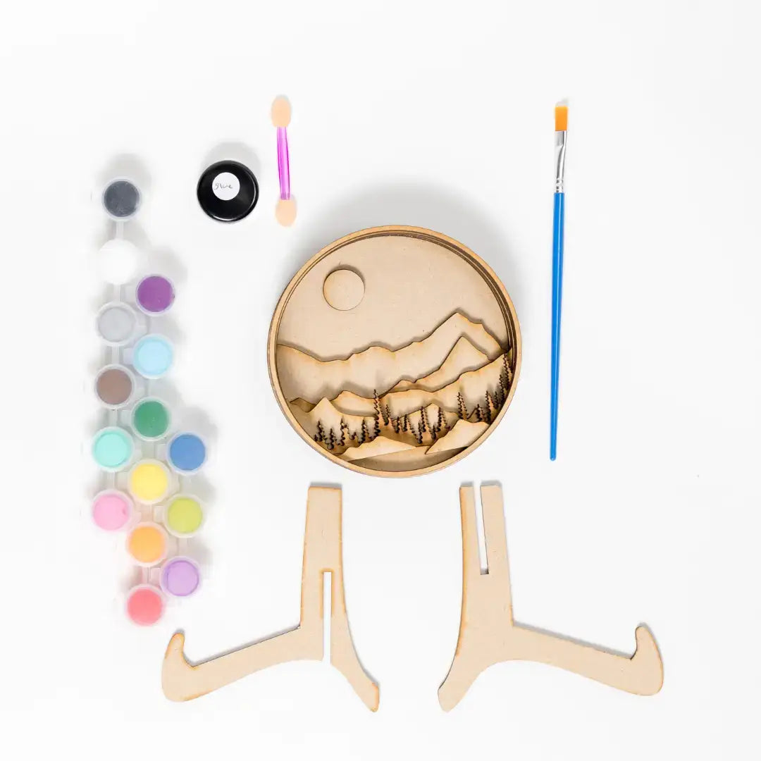 Cat Paw Shadow Box (DIY Acrylic Painting Kit)