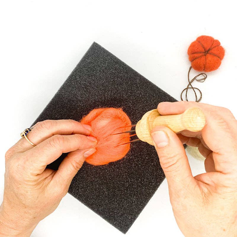 Adorable Pumpkin Felting Kit