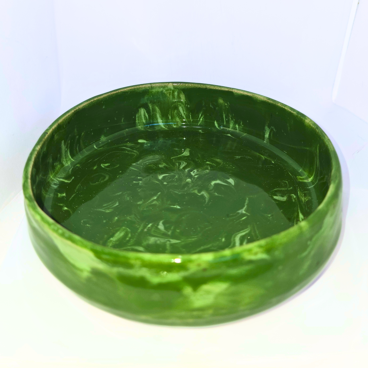 6" Pottery Bowl - Green Marble