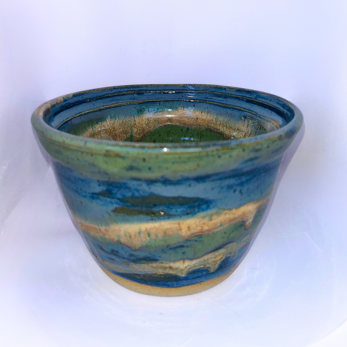 6" Pottery Planter - Blue & Green
