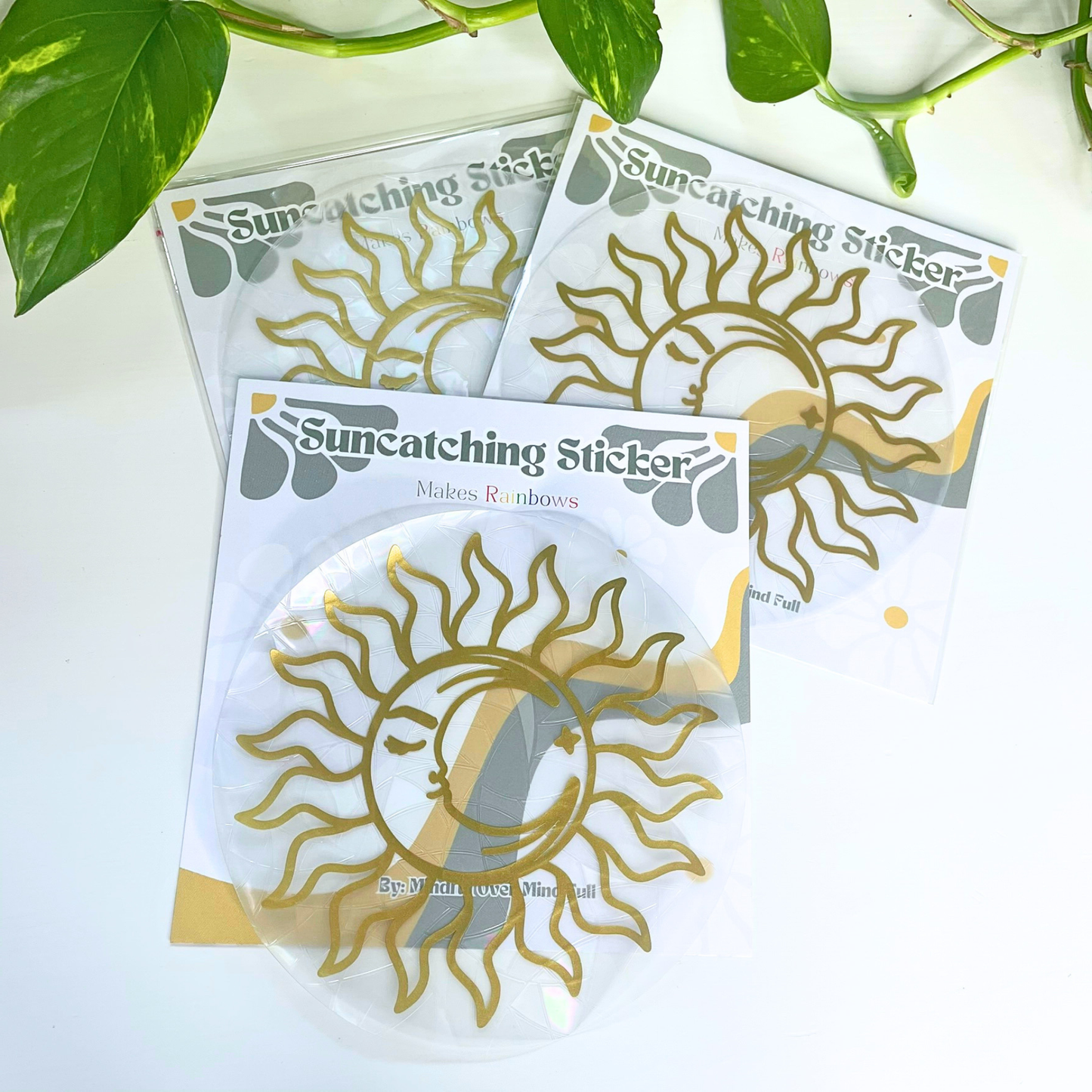 Sun and Moon Suncatcher | Rainbow Maker | Window Cling