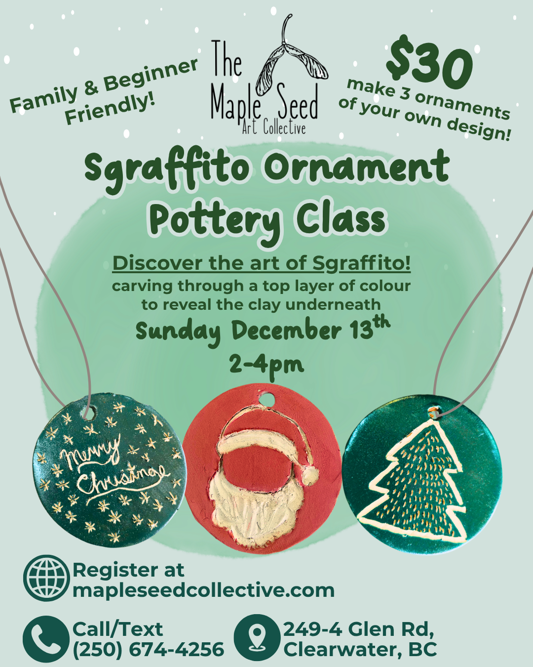 Sgraffito Ornament Pottery Class