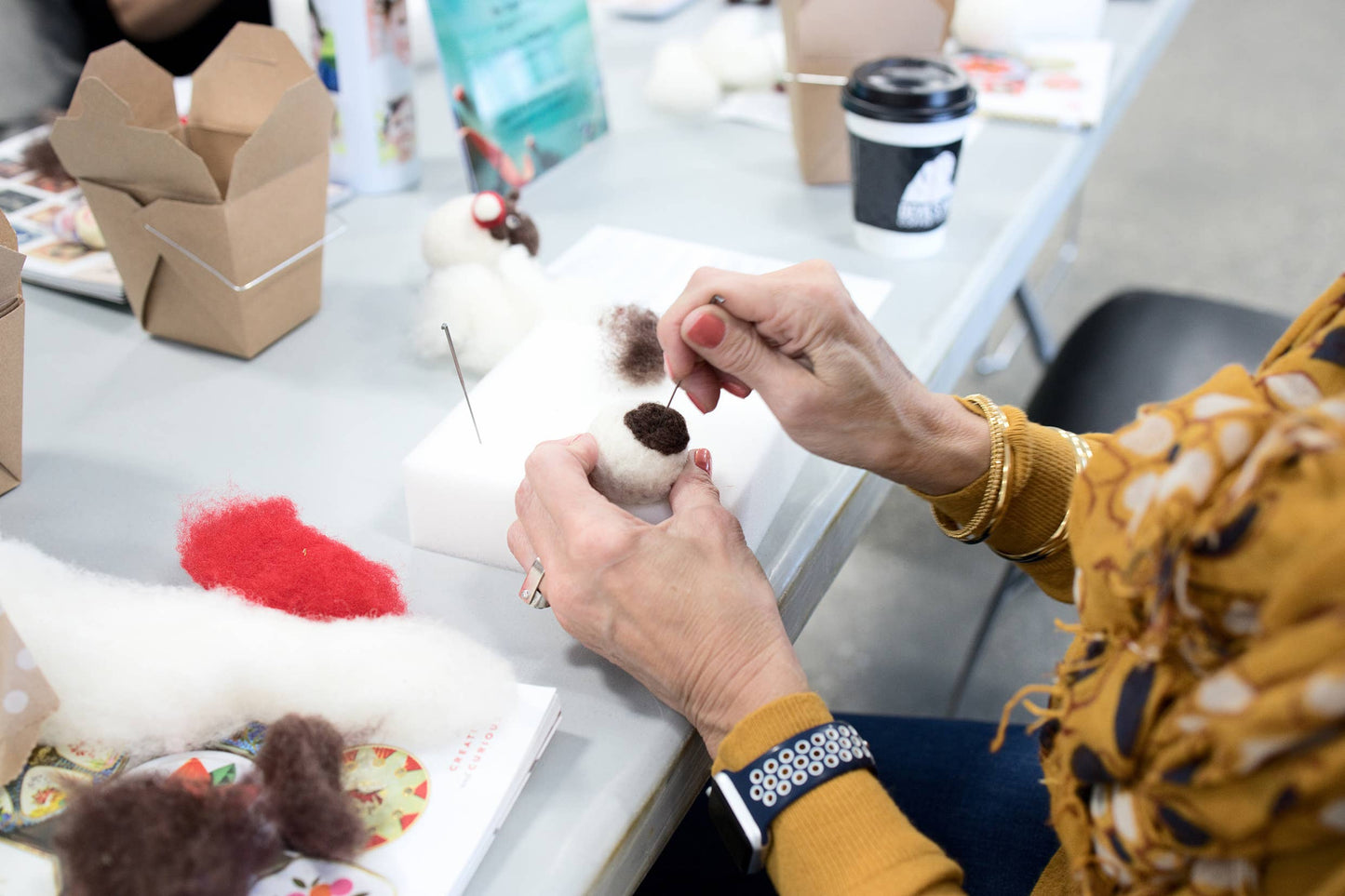 Chickadee Ornament Needle Felting Kit