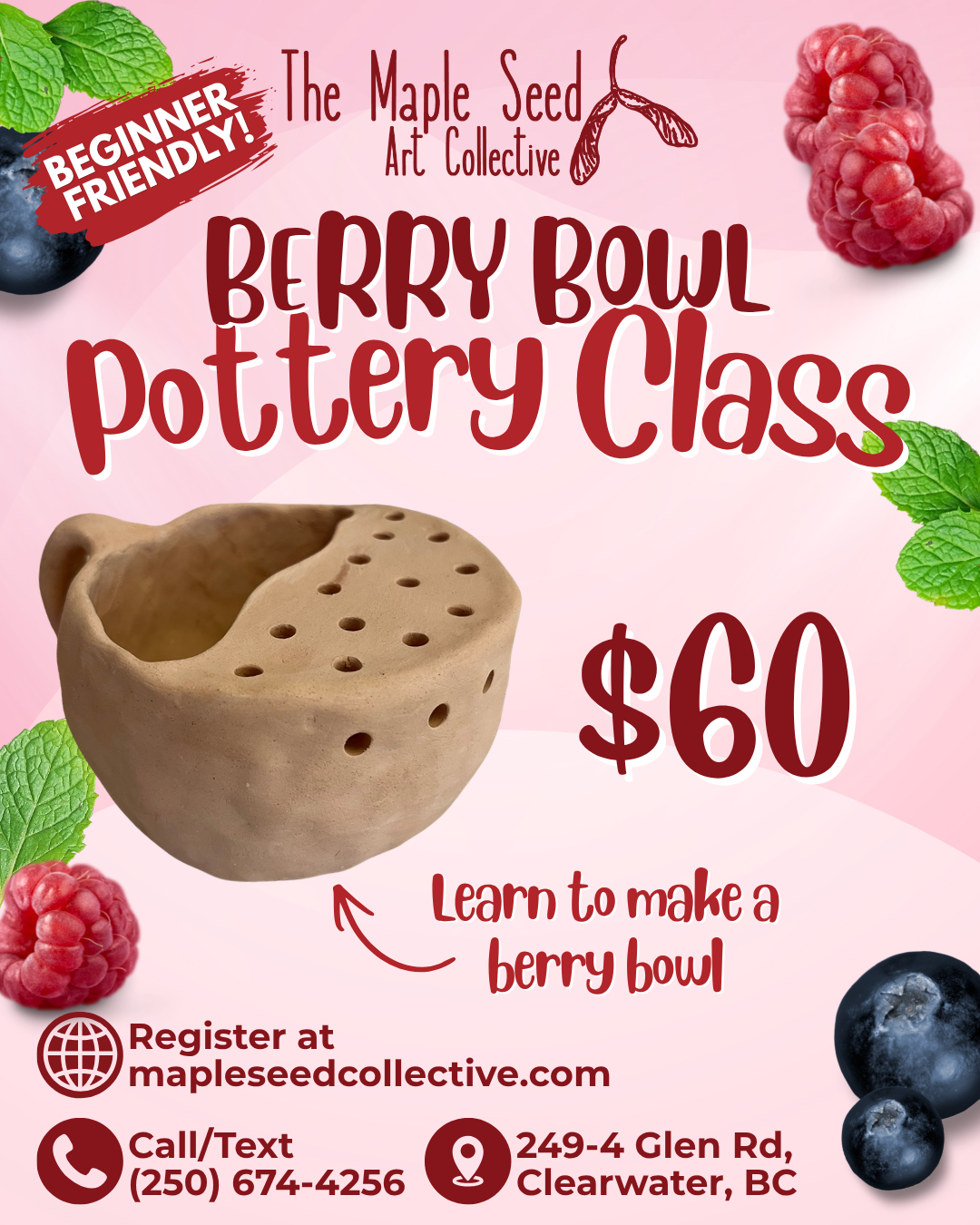 Berry Bowl Pottery Class