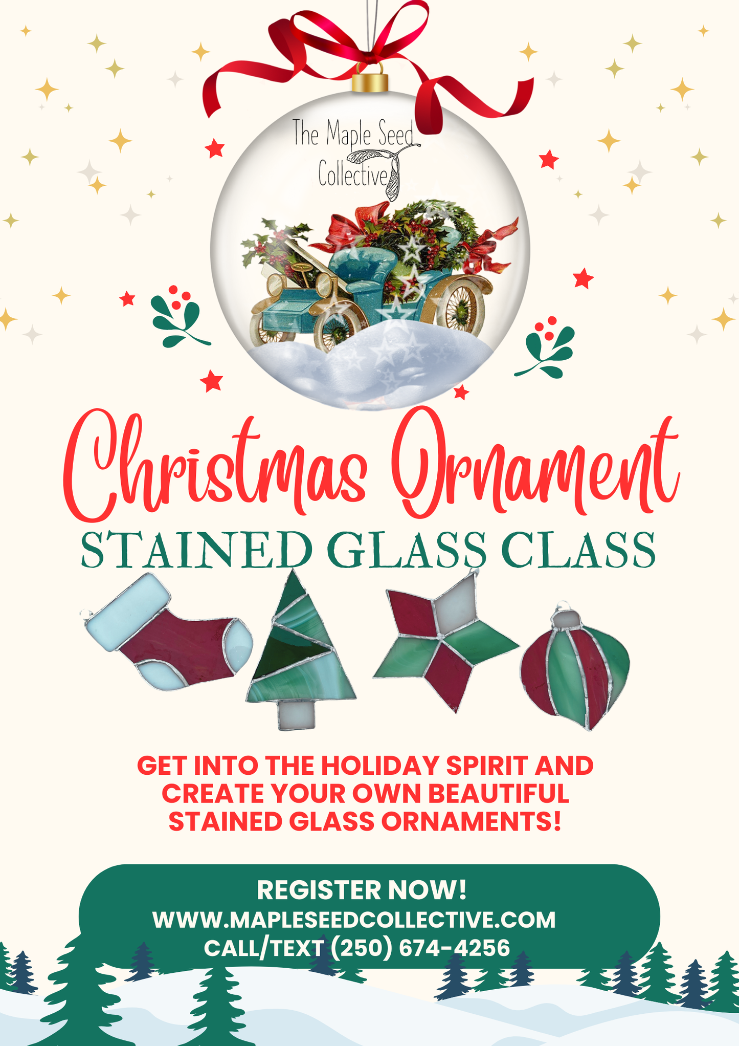 Christmas Ornament Stained Glass Class