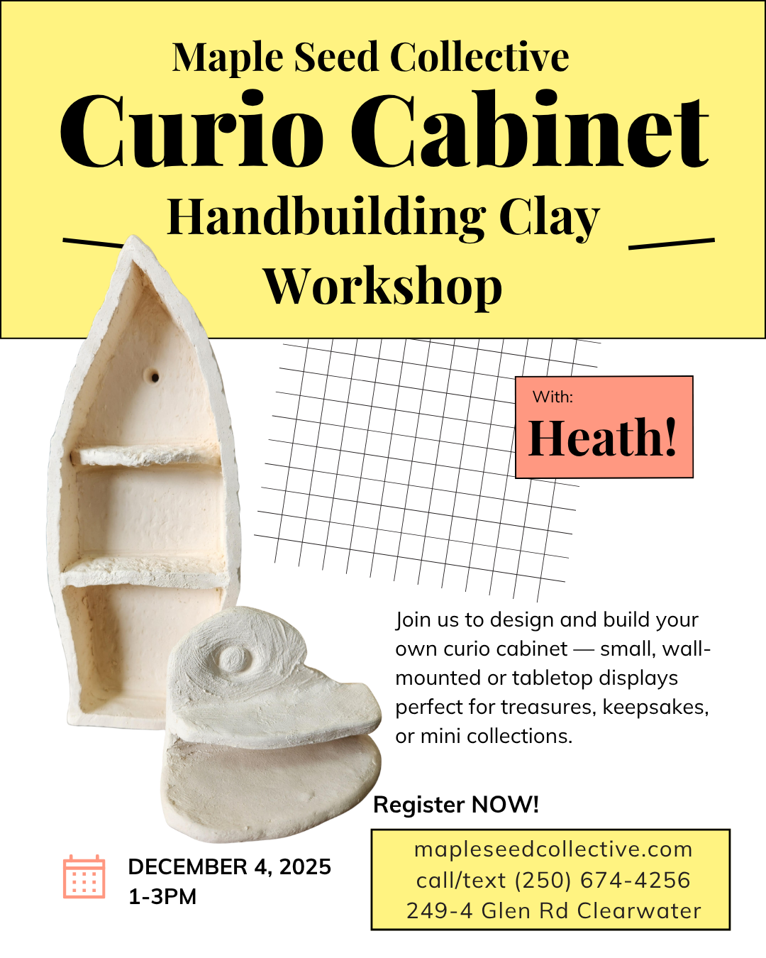 Curio Cabinet Hand Building Clay Class