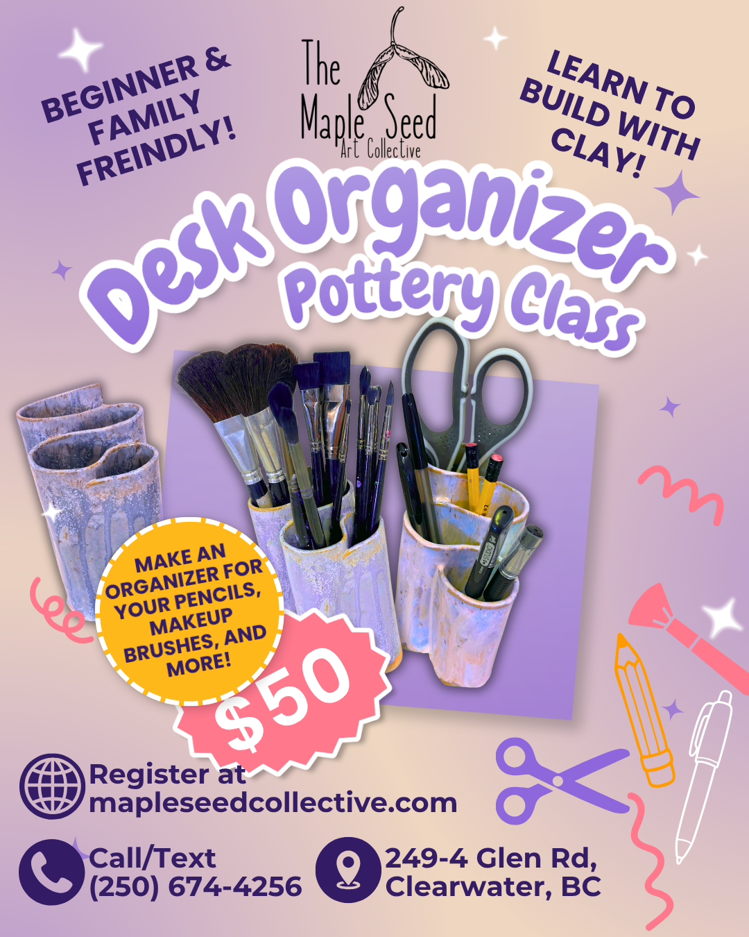 Desk Organizer Pottery Class