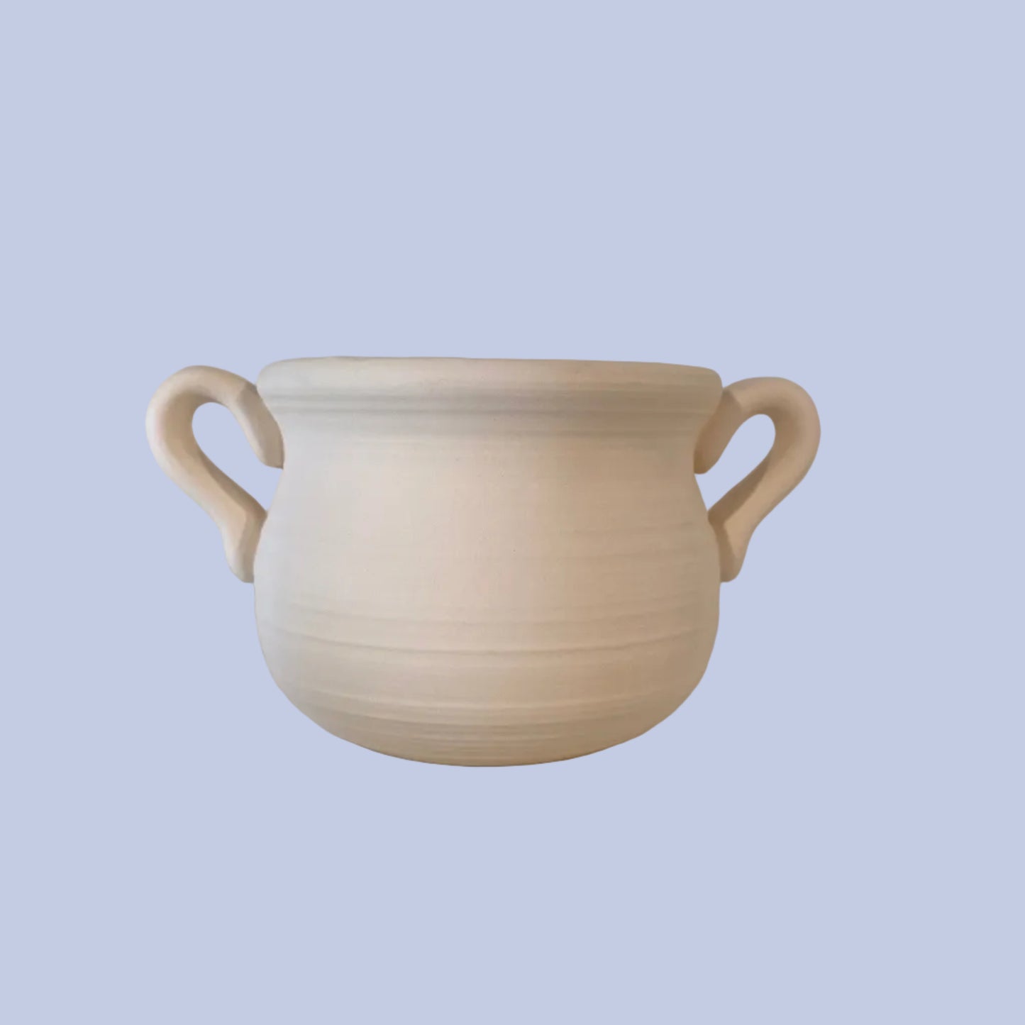 Double Handle Pot Ceramic Bisque