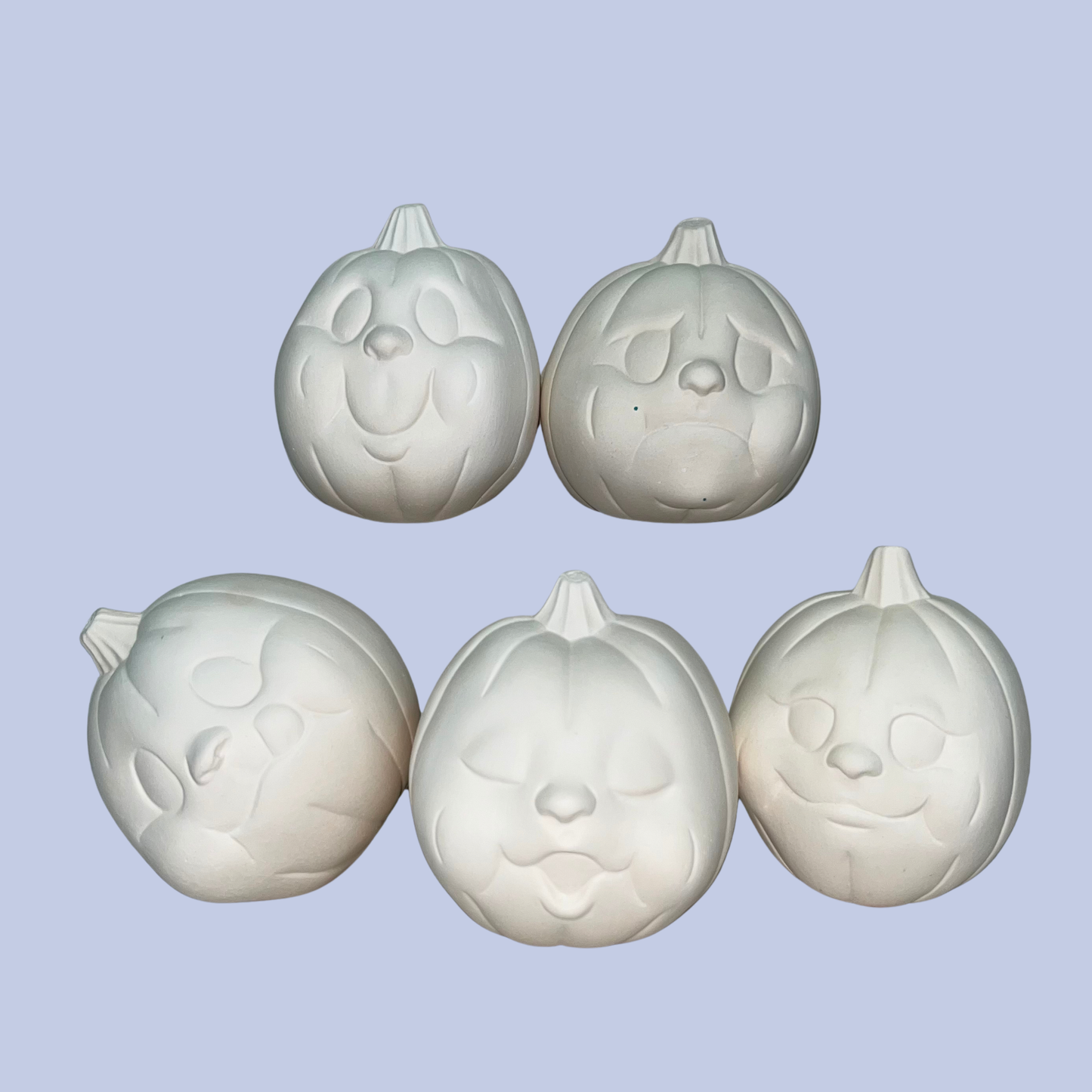 Expressive Pumpkin Ceramic Bisque