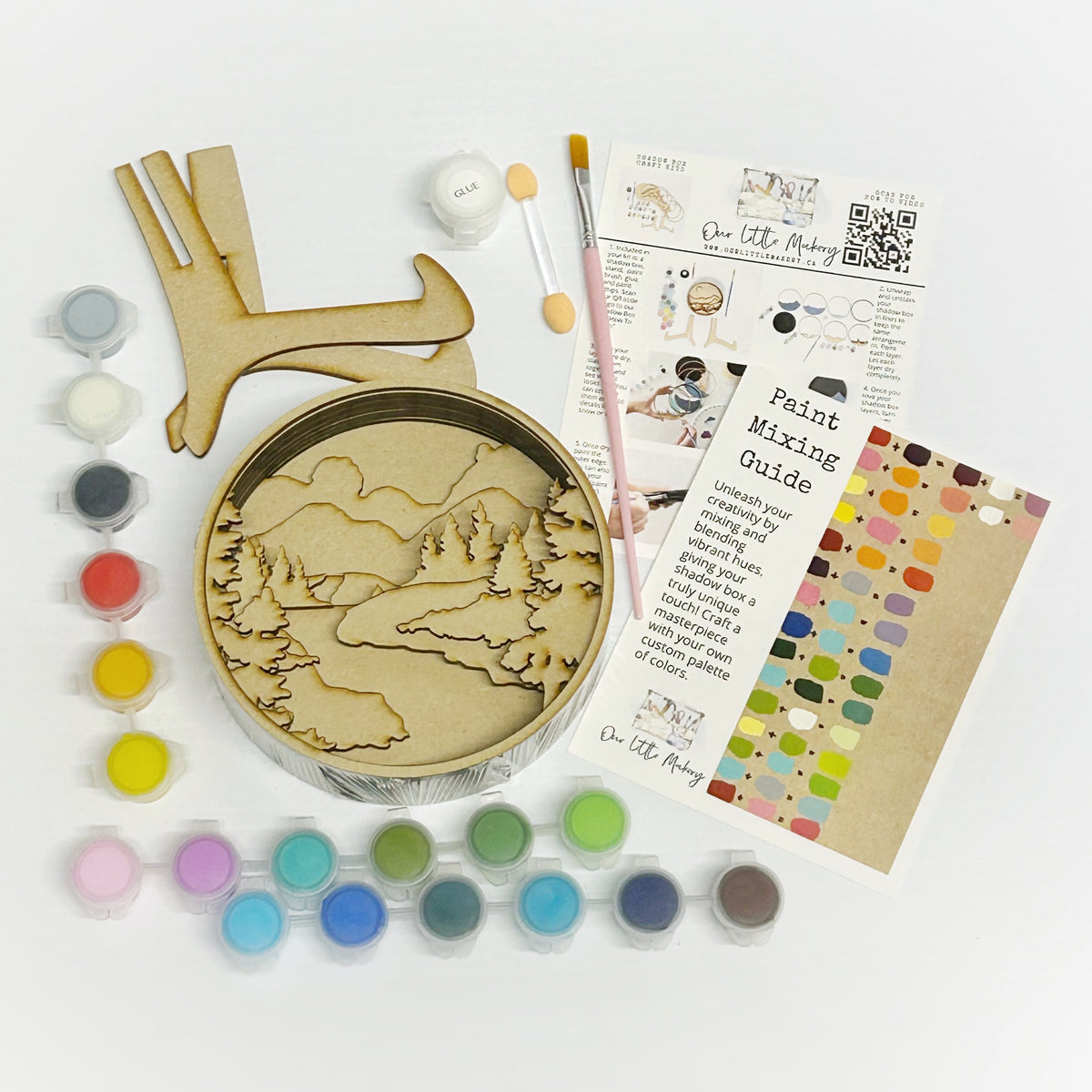 Forest River Shadow Box (DIY Acrylic Painting Kit)