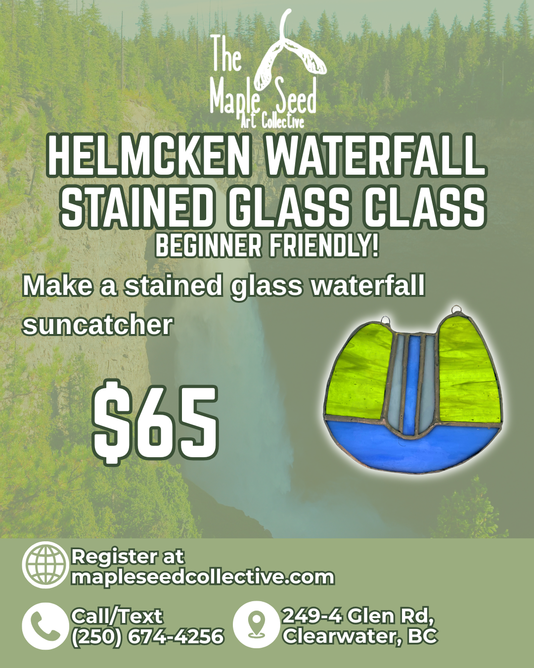 Helmcken Waterfall Stained Glass Class