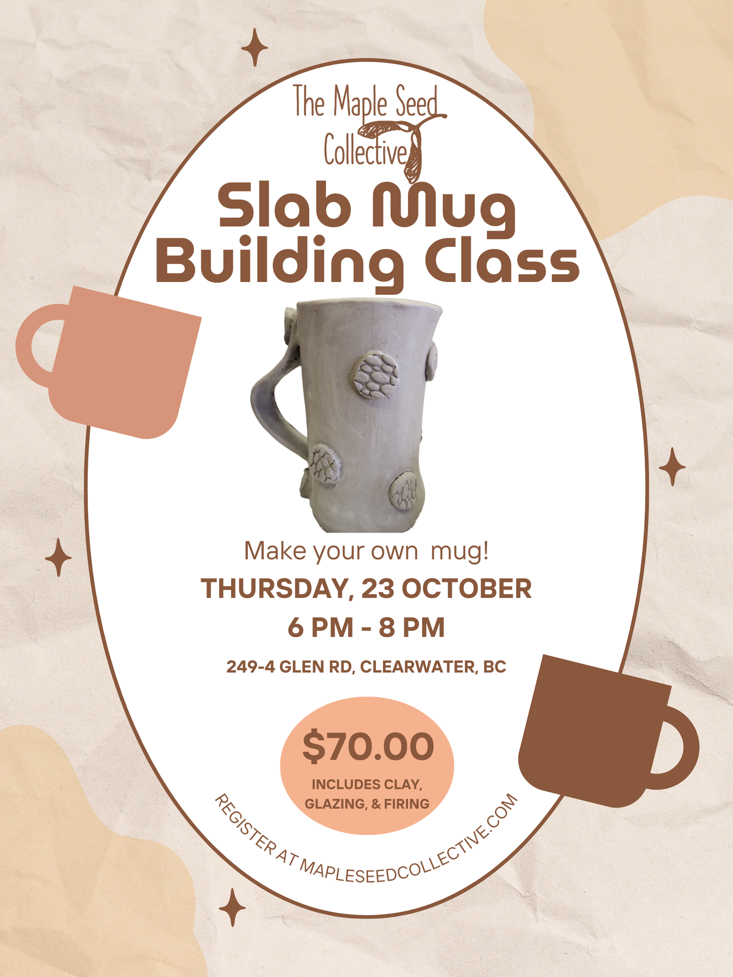 Slab Mug Hand Building Class