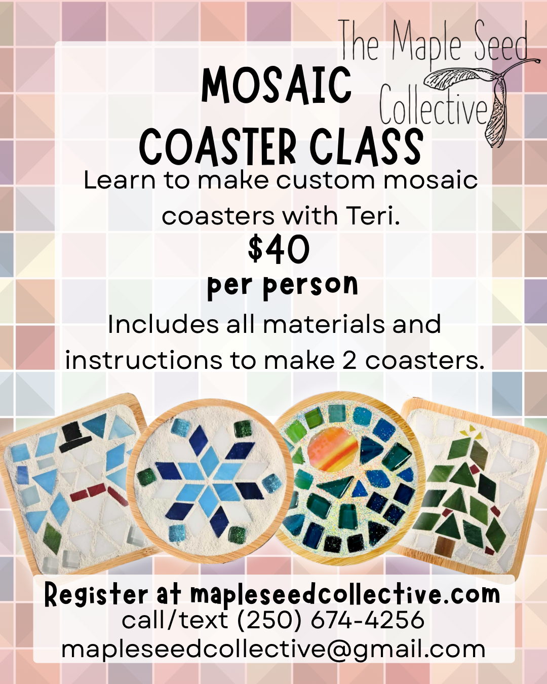 Mosaic Coasters Class