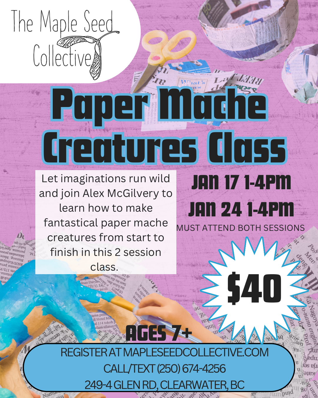 Paper Mache Creatures Class