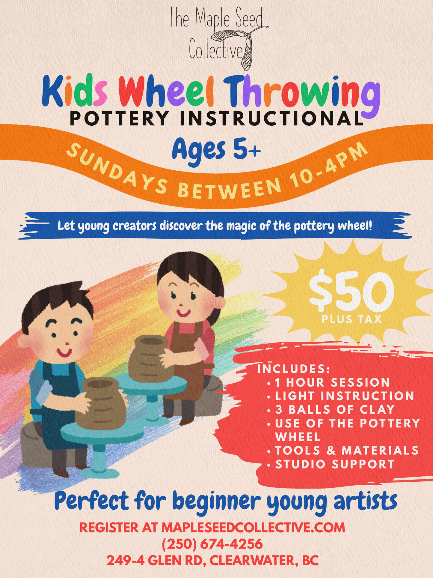 Kids Pottery Wheel Class