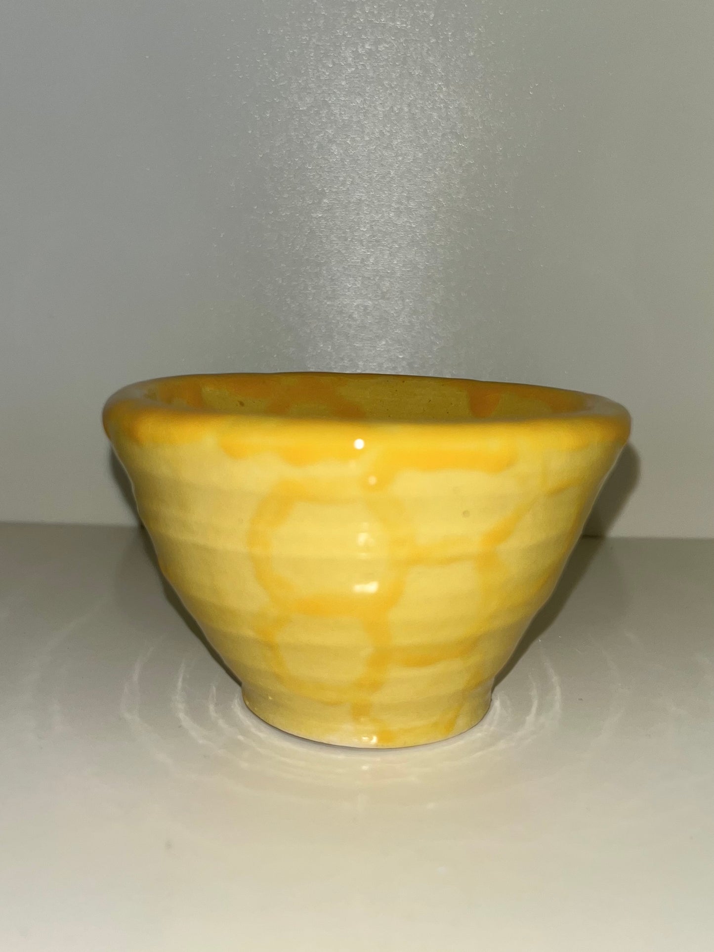 3.5" Honeycomb Bowl - Yellow Pottery