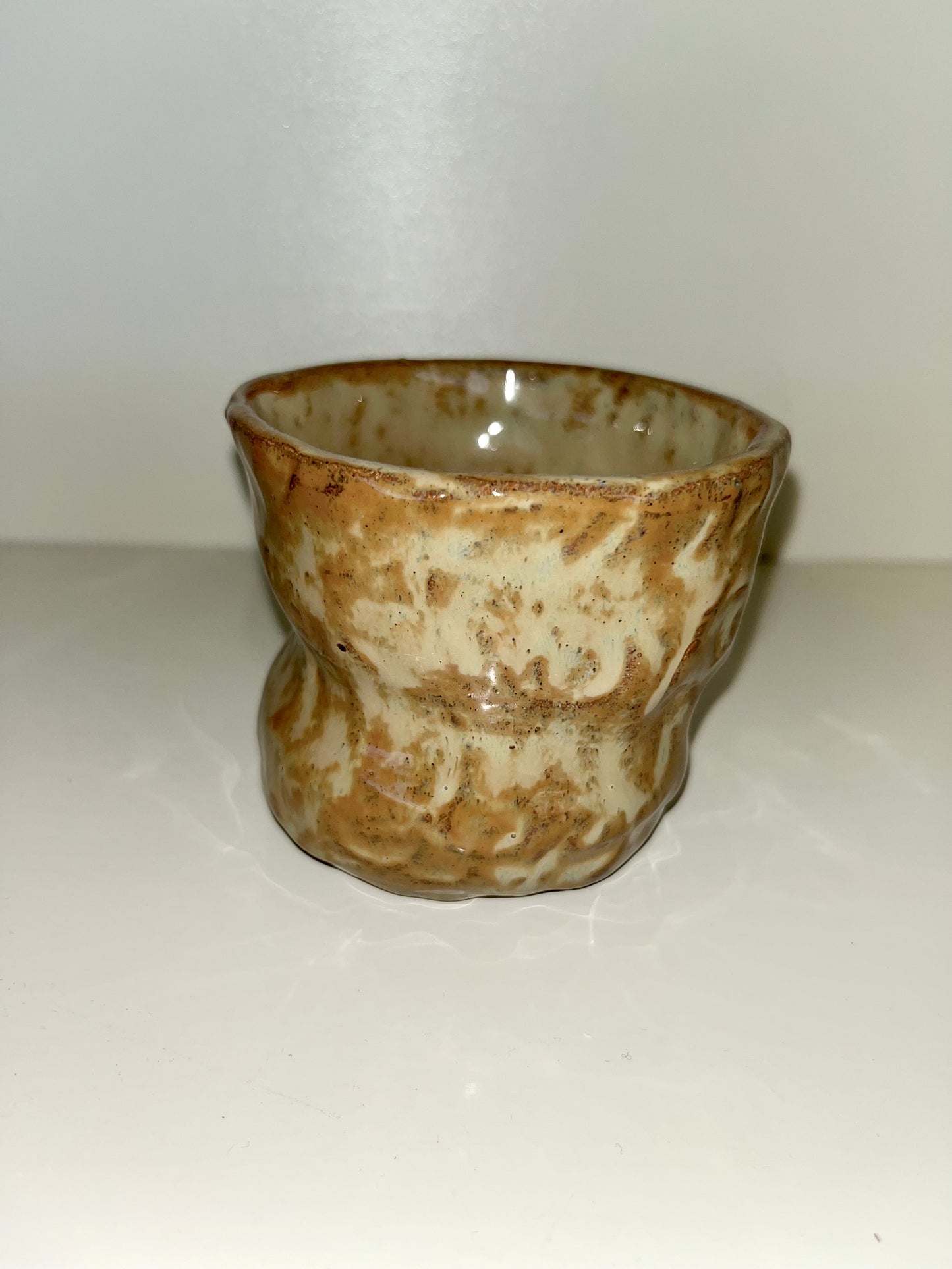 3" Pinch Cup - Brown Pottery