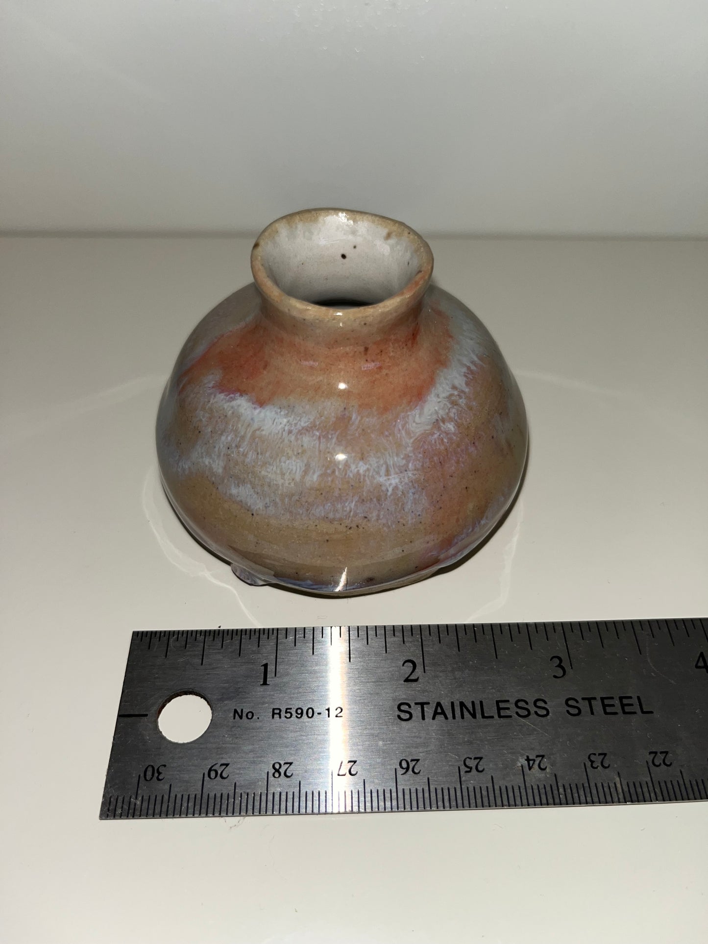 3" Cream Vase by Heath Fehr