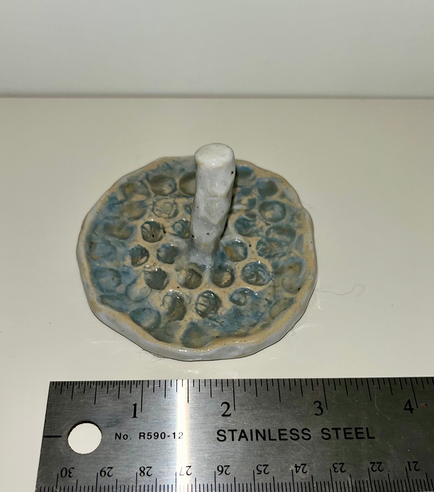 3" Blue Ring Holder by Heath Fehr