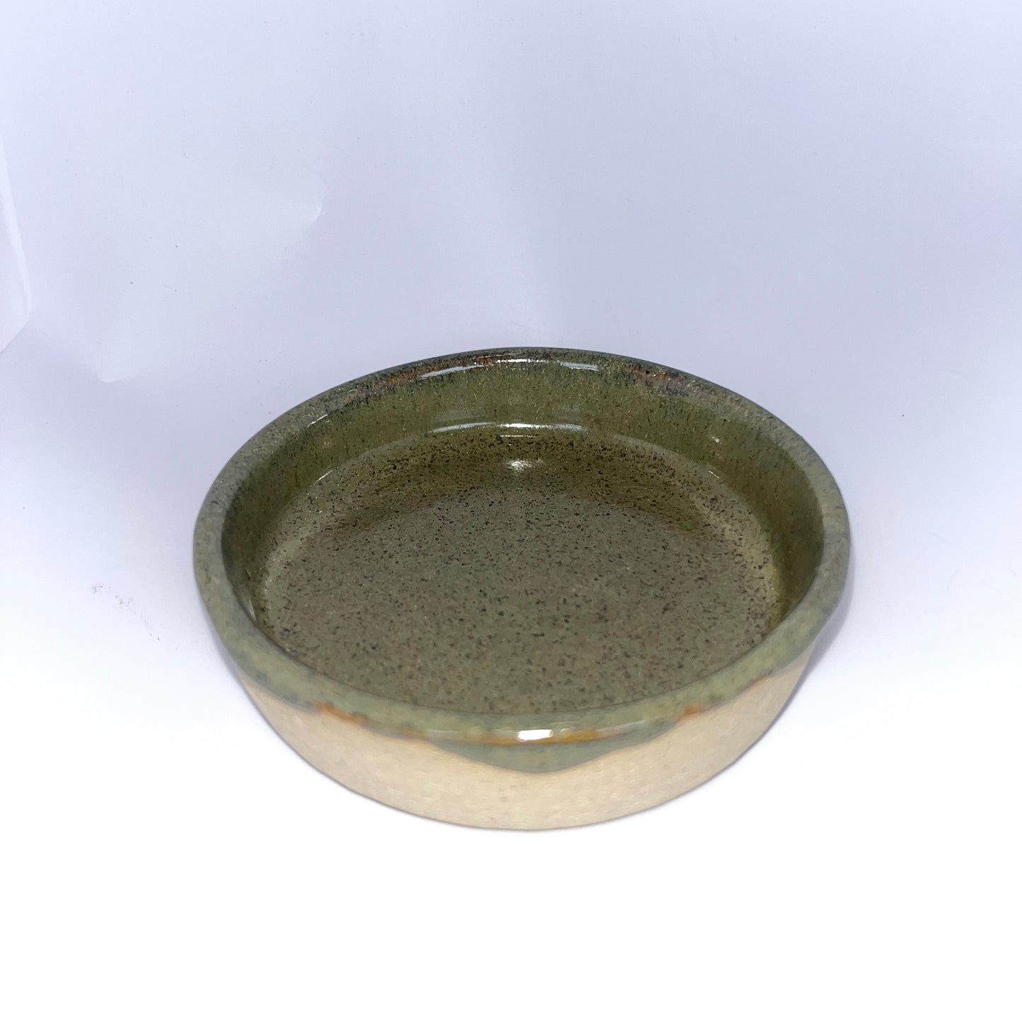 3" Pottery Drip Bowl - Green