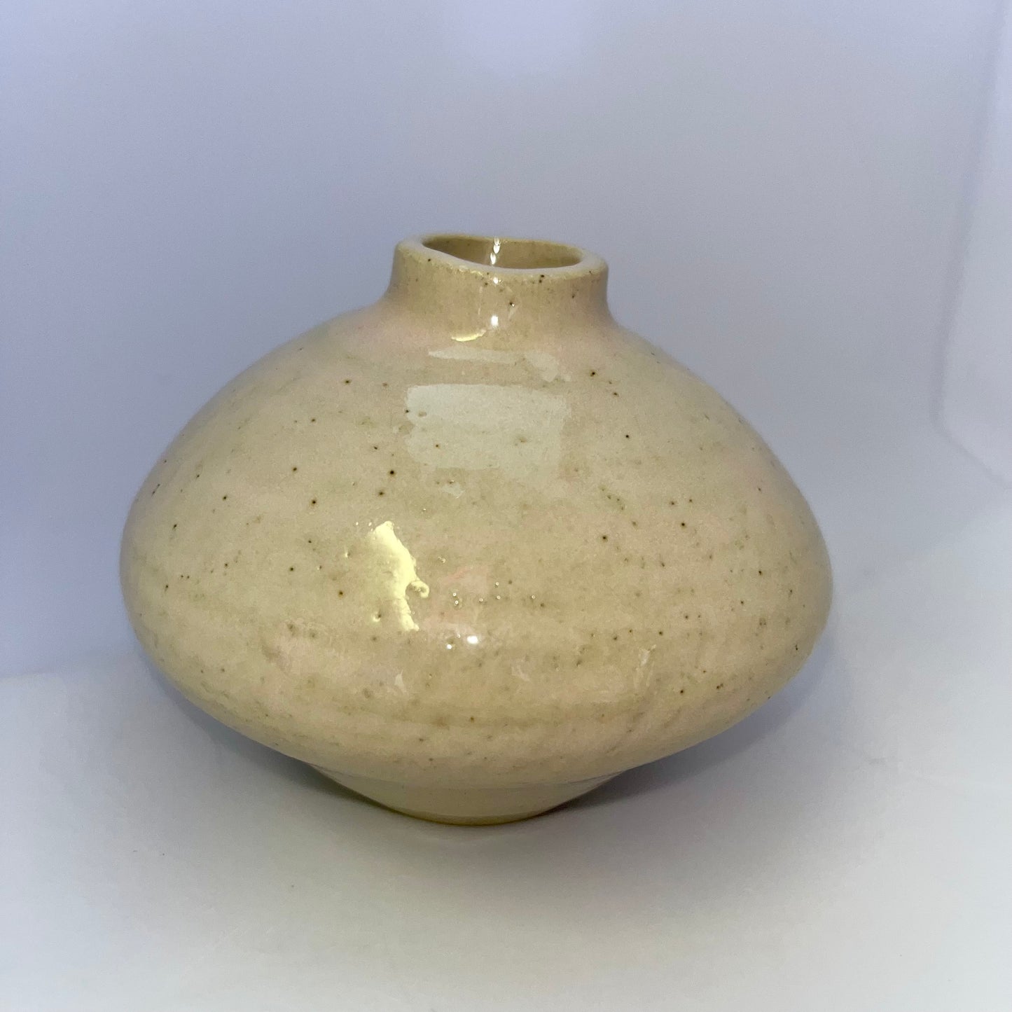 4" Pottery Vase- Cream
