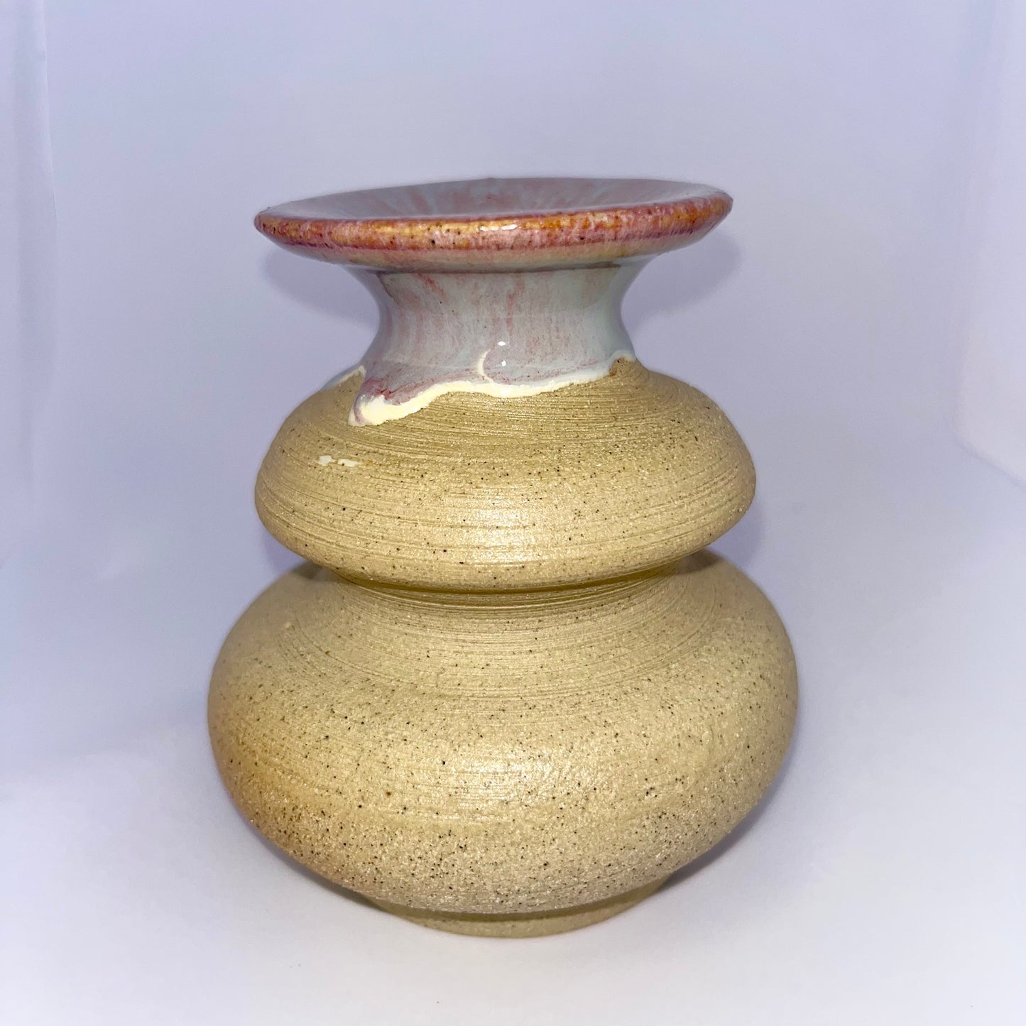 3.5" Pottery Bubble Vase- Purple