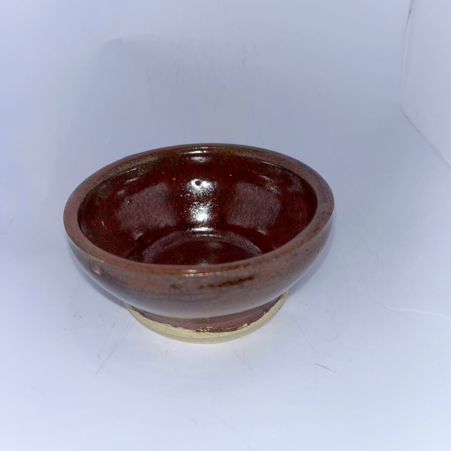 3.5" Pottery Bowl - Burgundy