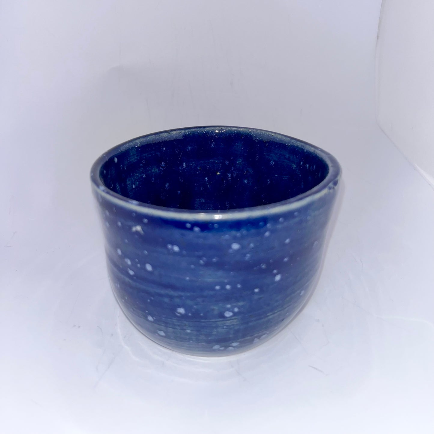 3" Pottery Bowl - Blue Speckled