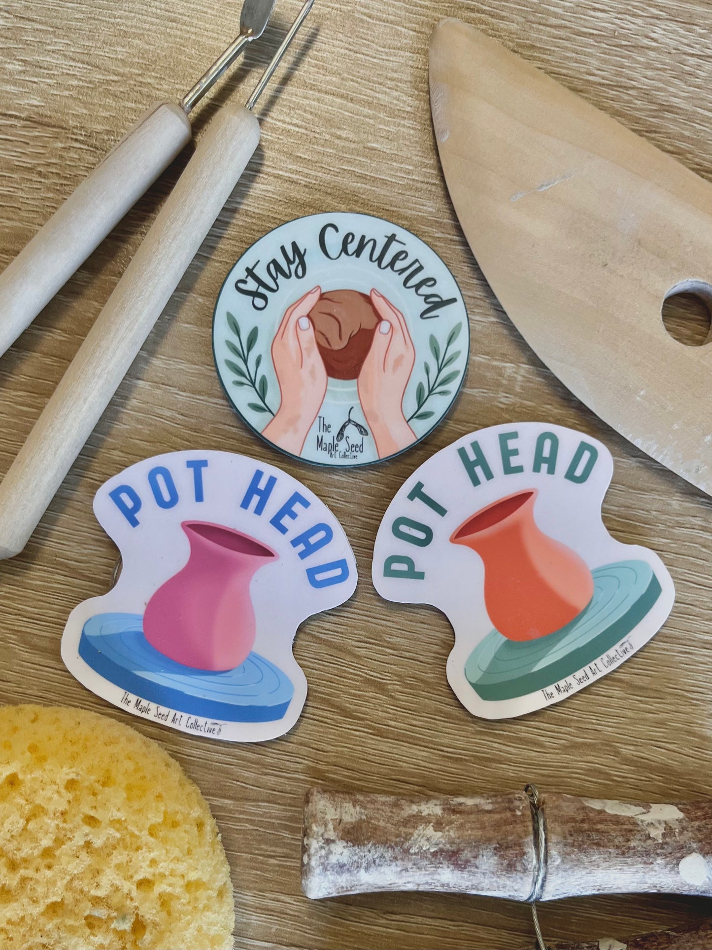 Pot Head Sticker - Orange