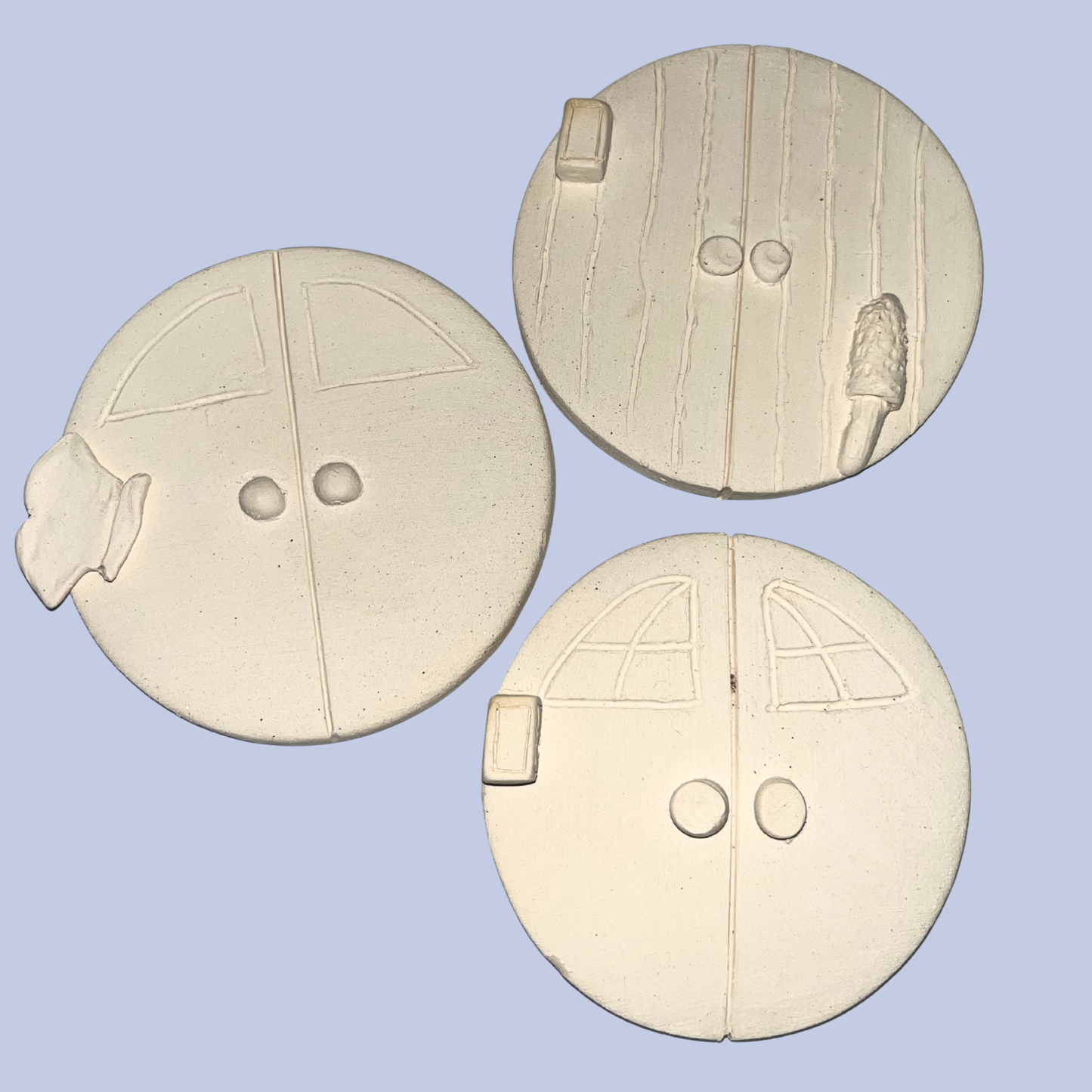 Round Fairydoor Ceramic Bisque