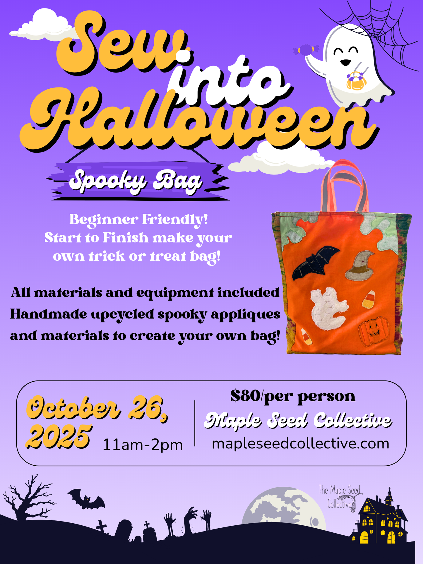 Sew into Halloween Bag Class