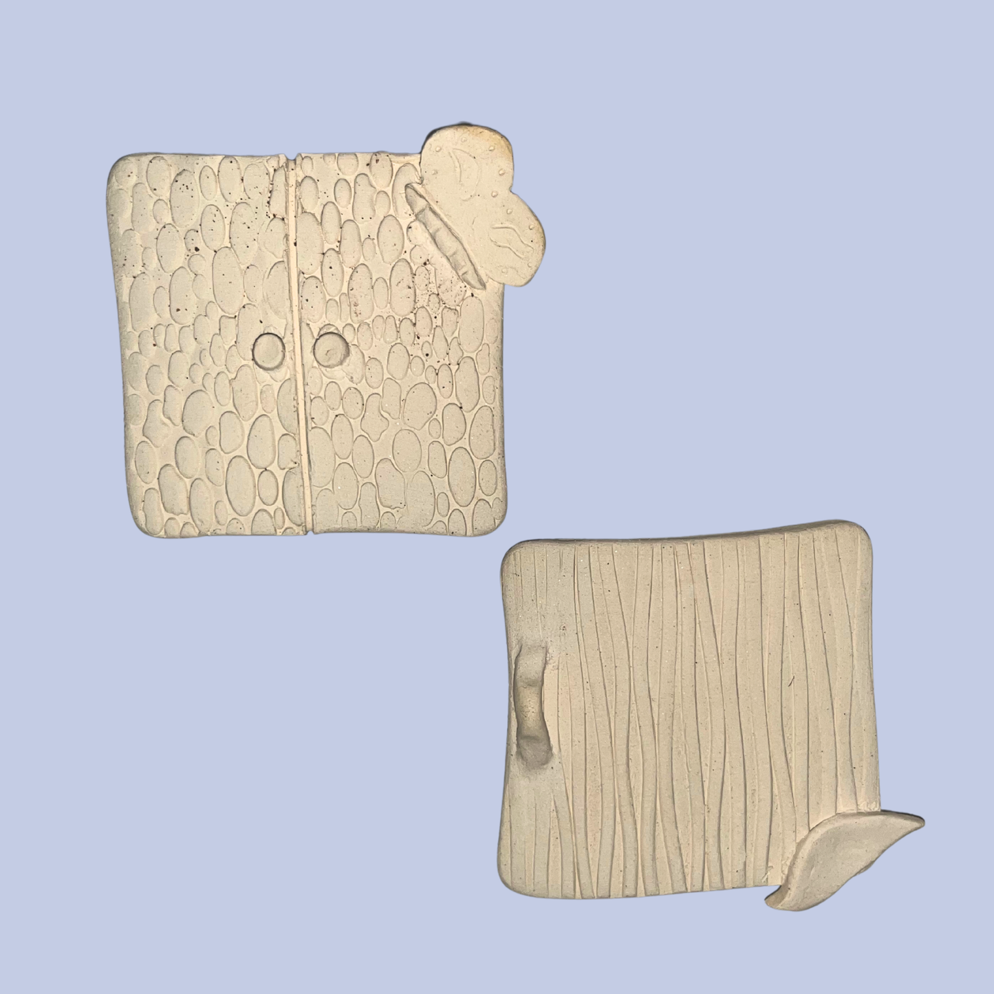 Sqaure Fairydoor Ceramic Bisque