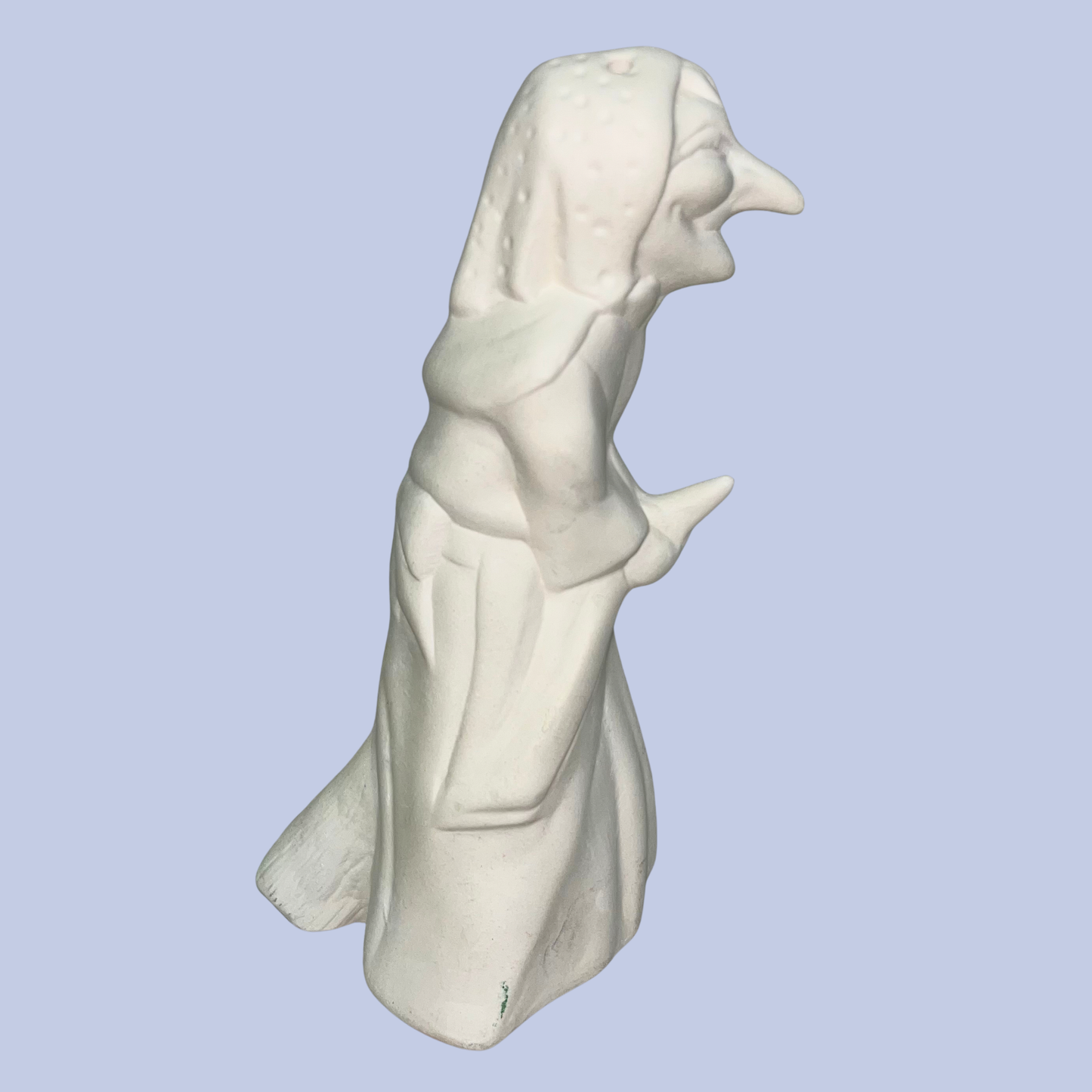 Witch on Broom Ceramic Bisque