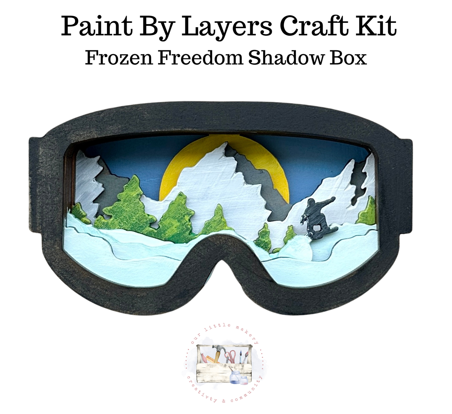 Frozen Freedom Shadow Box (DIY Acrylic Painting Kit)