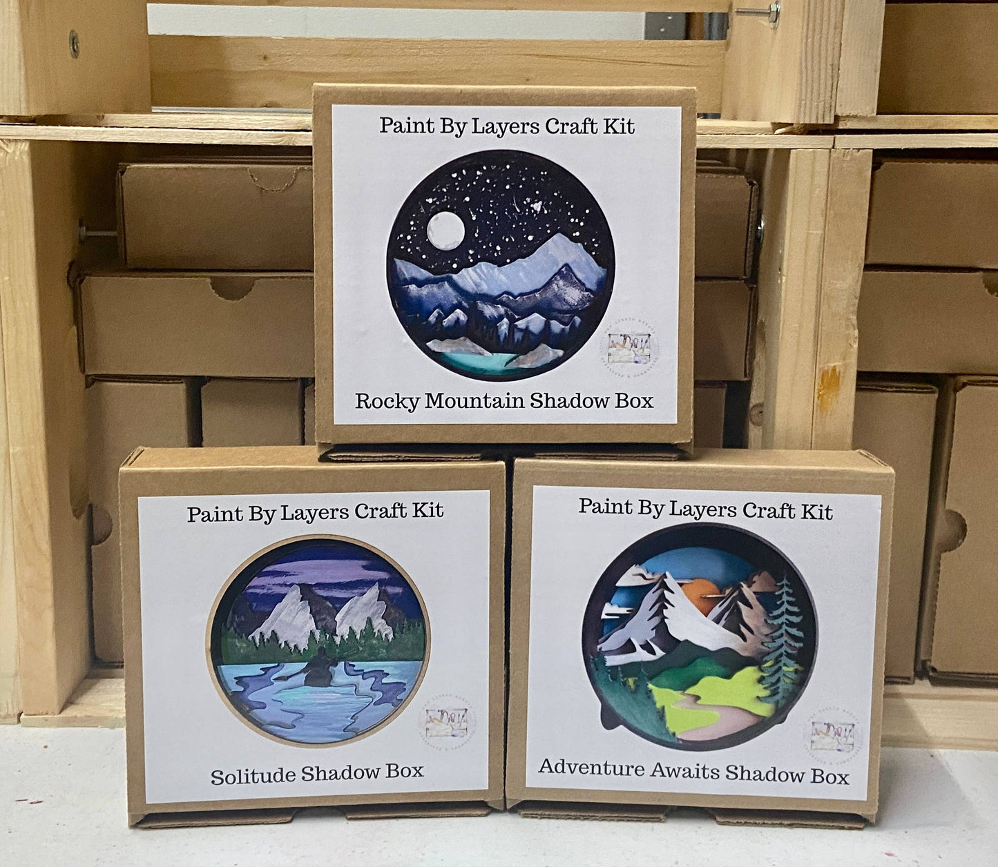 Hummingbird Garden Shadow Box (DIY Acrylic Painting Kit)