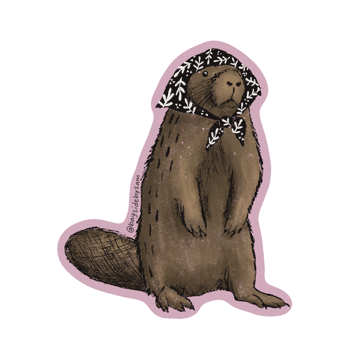 Nonna Beaver Sticker